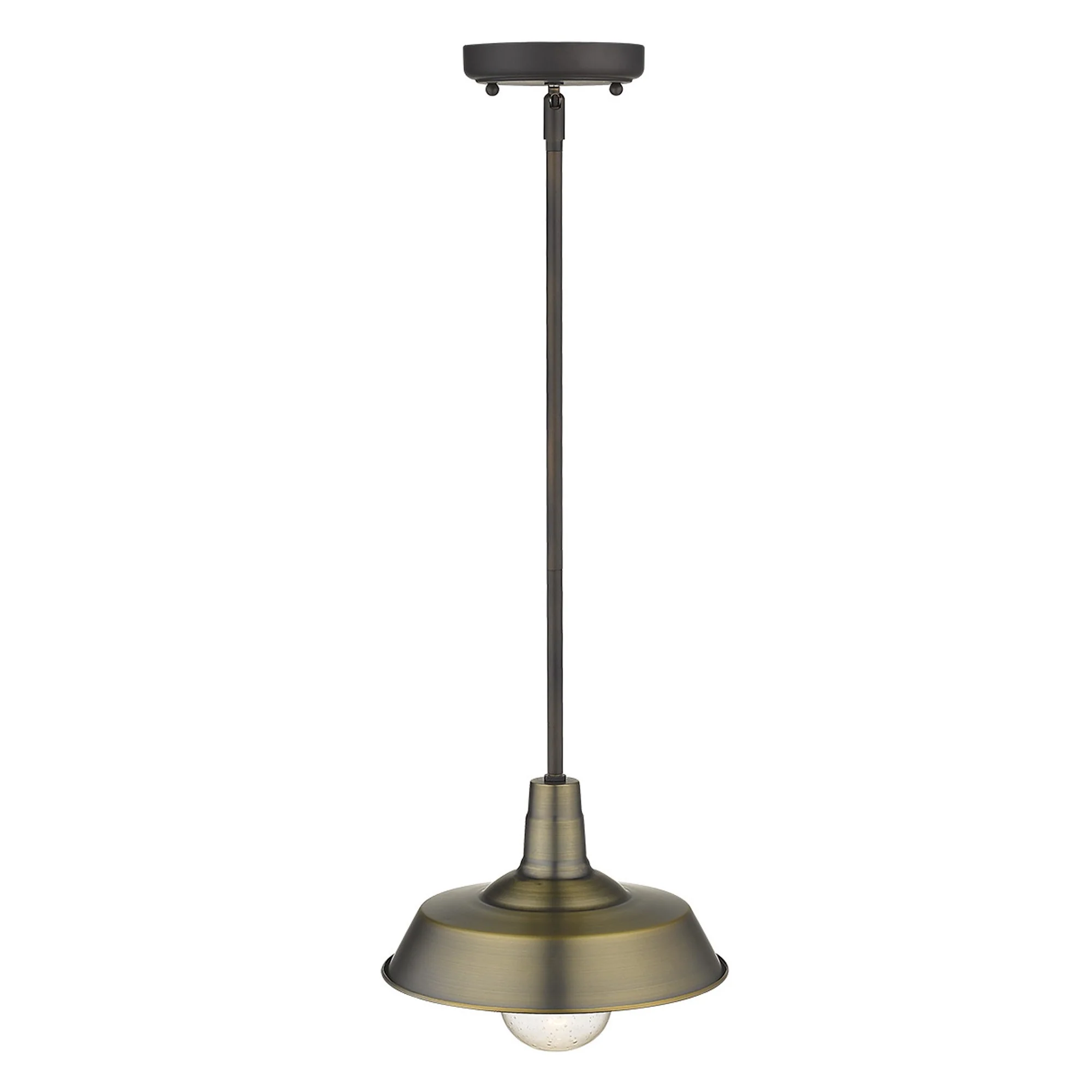 Brushed Gold Shallow Plate Adjustable Pendant Light By Homeroots - Image 3