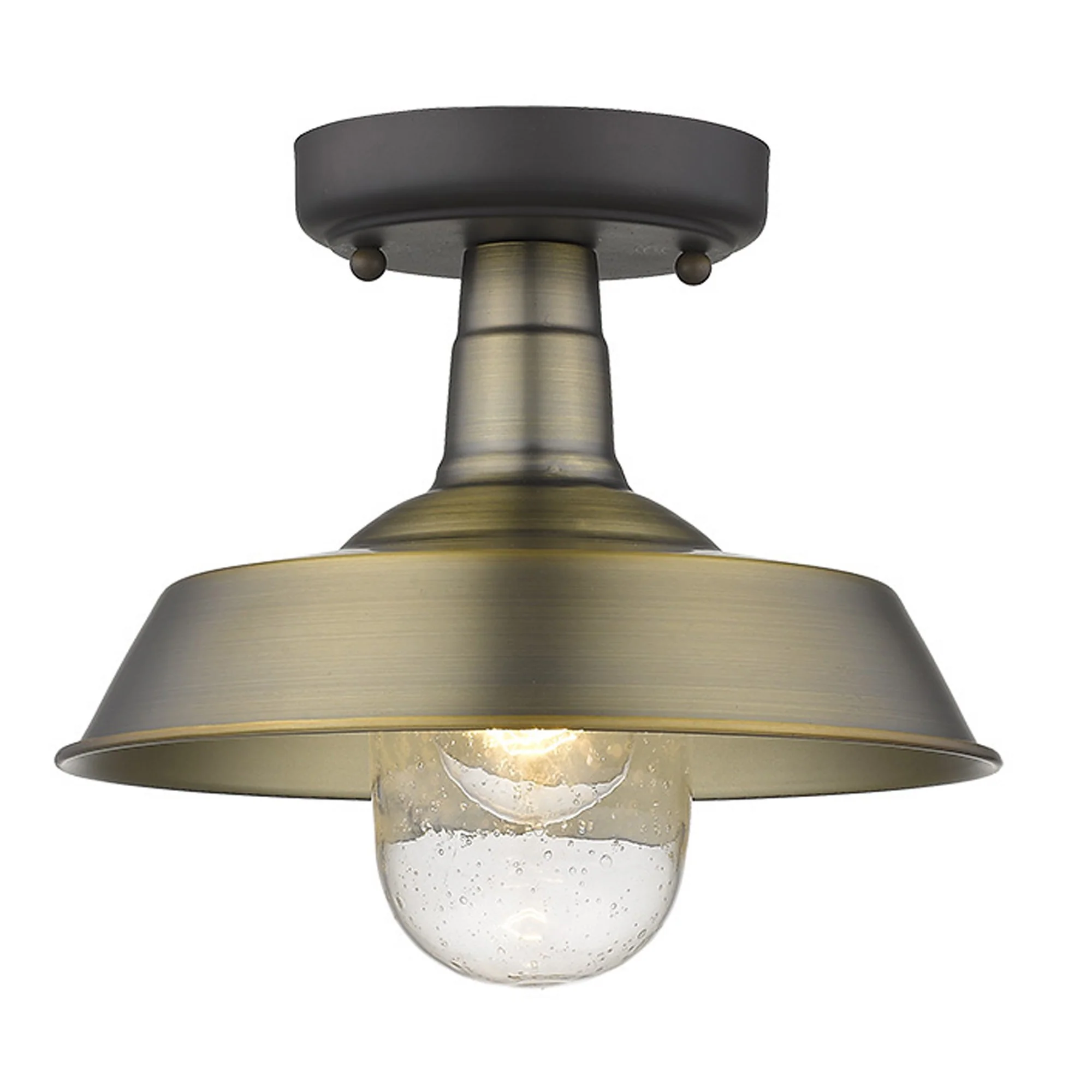 Brushed Gold Shallow Plate Adjustable Pendant Light By Homeroots - Image 6