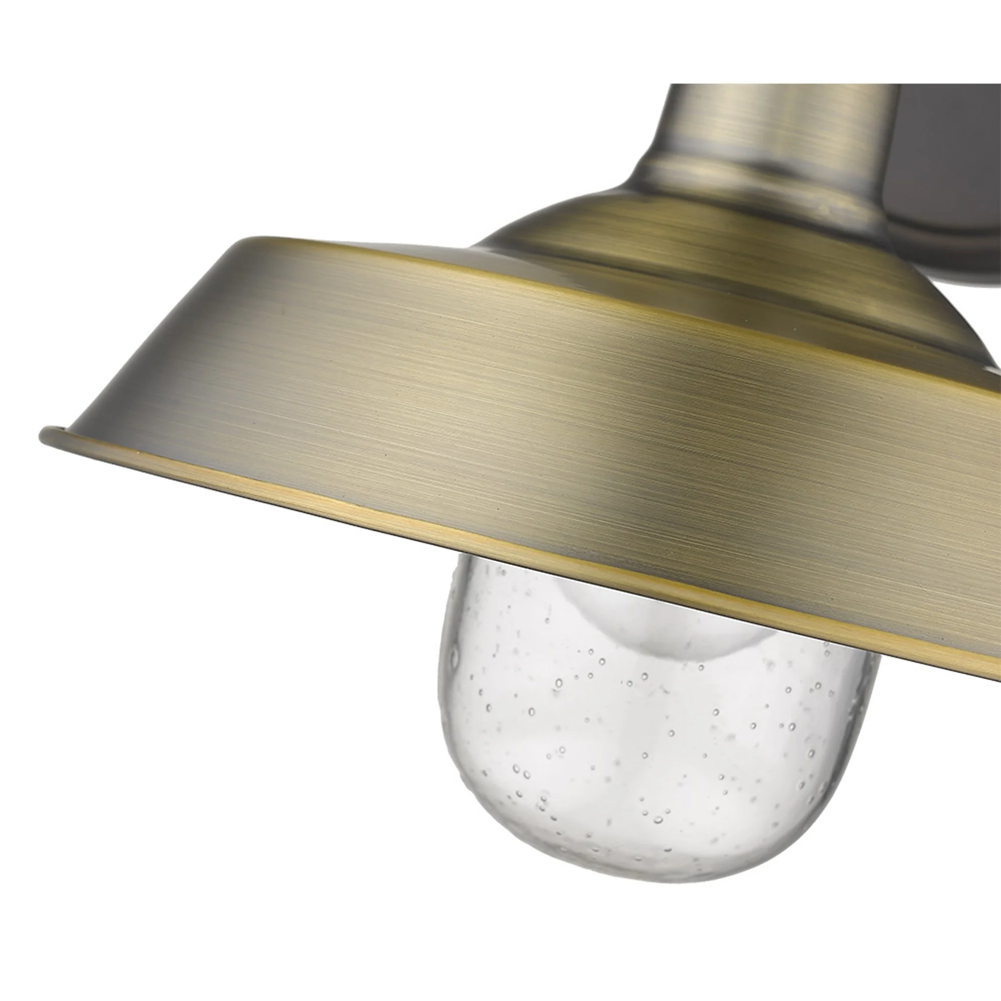 Brushed Gold Shallow Plate Shape Wall Light By Homeroots - Image 5
