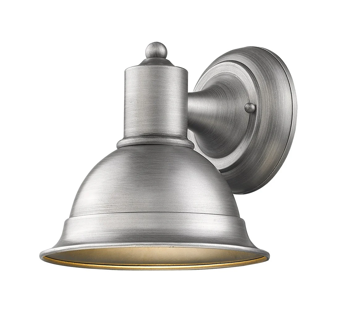 Brushed Silver Aluminum Wall Sconce By Homeroots - Image 2