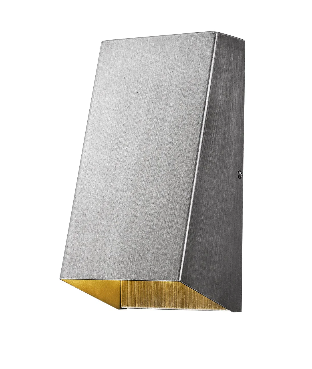 Brushed Silver Geometric Wall Sconce By Homeroots - Image 2