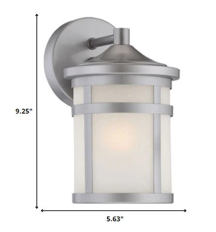 Brushed Silver Hanging Lantern Shape Wall Light By Homeroots - Image 2