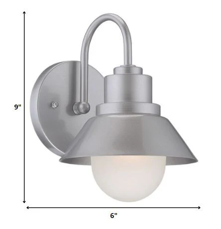 Brushed Silver Lamp Shade Wall Light By Homeroots - Image 2