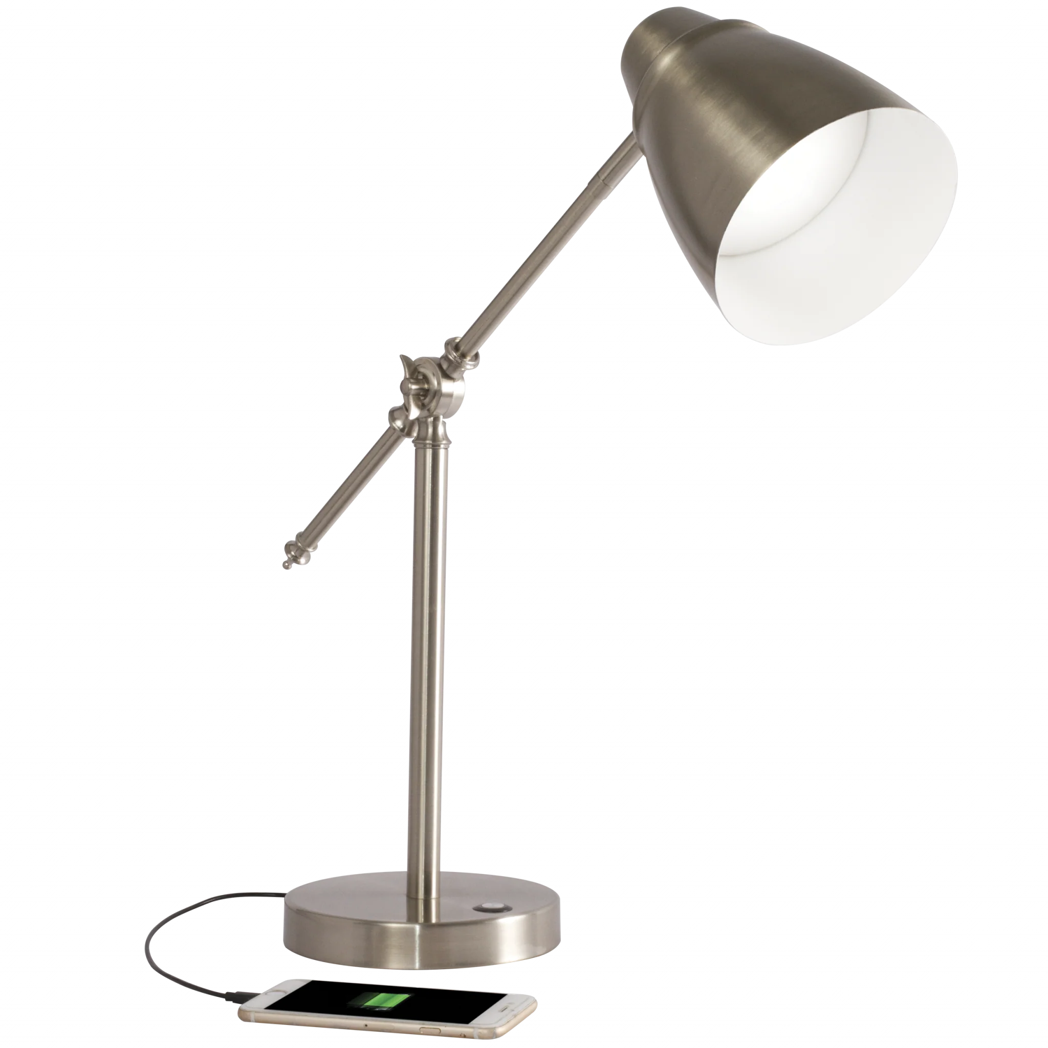 Brushed Silver LED Adjustable Desk Lamp By Homeroots - Image 7