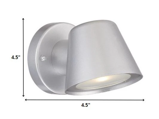Brushed Silver LED Short Cone Wall Light By Homeroots - Image 2