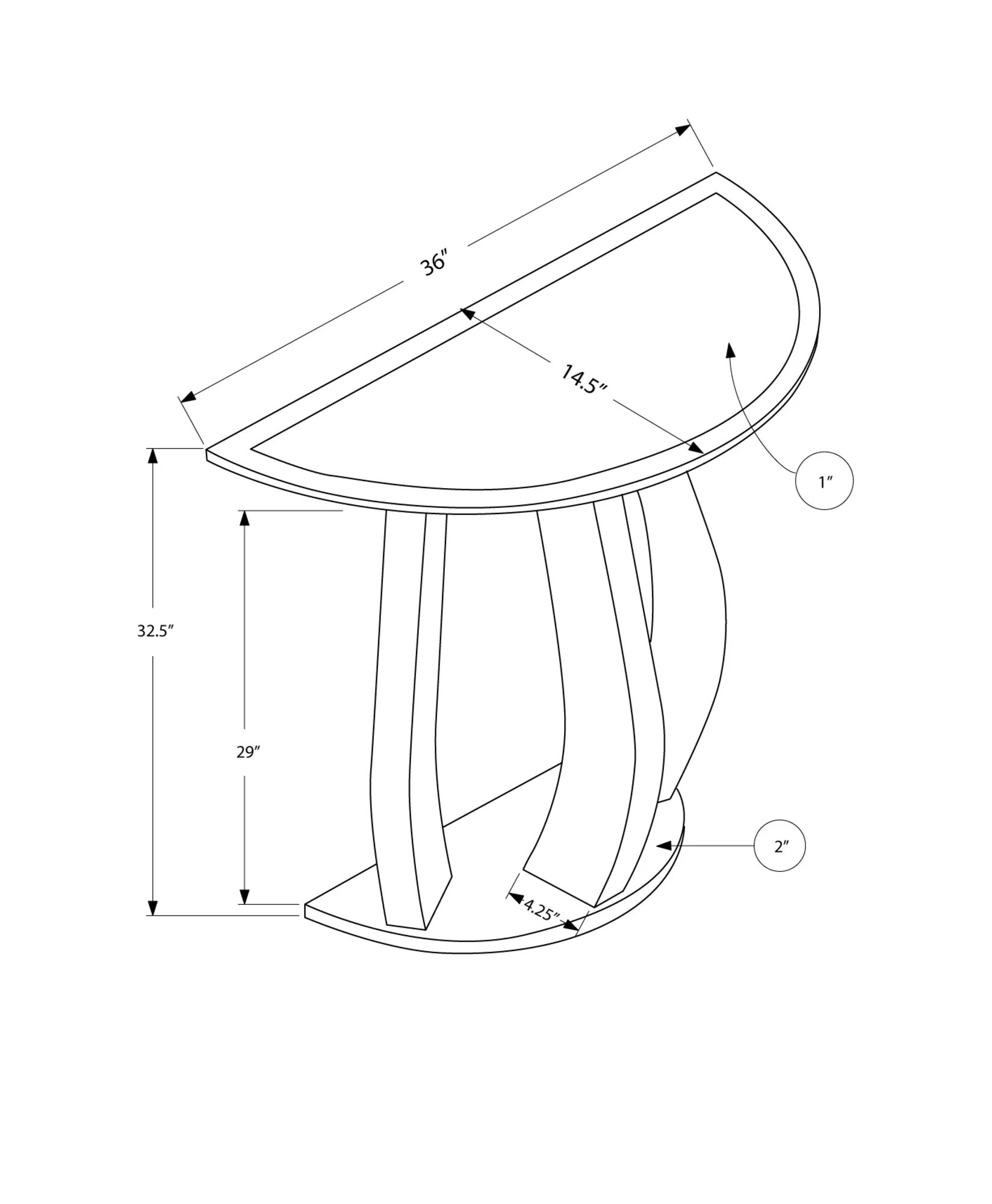 Brushed SilverMirror Accent Table By Homeroots - Image 3
