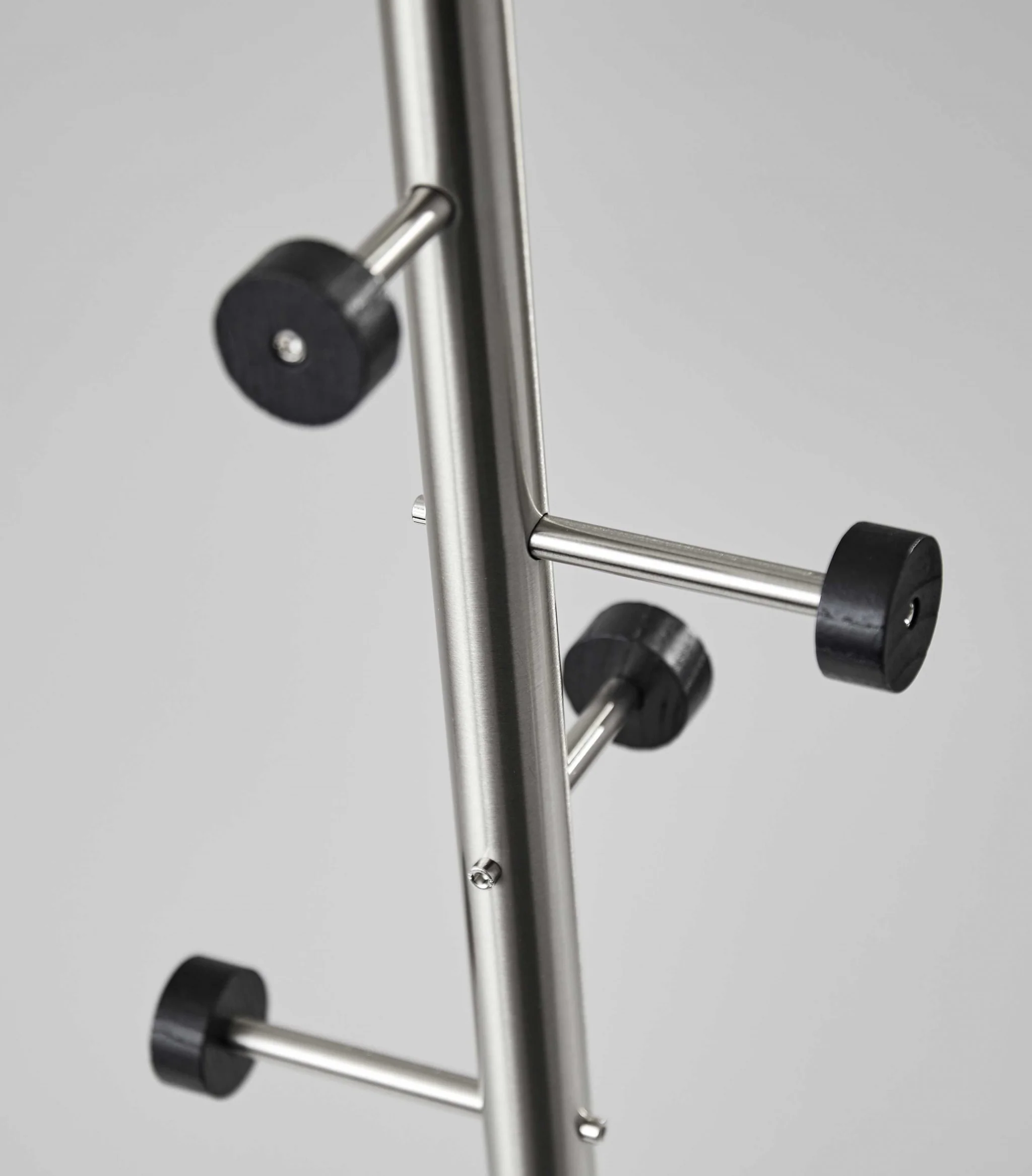 Brushed Steel Brushed Steel Coat Rack By Homeroots - 372942 - Image 3