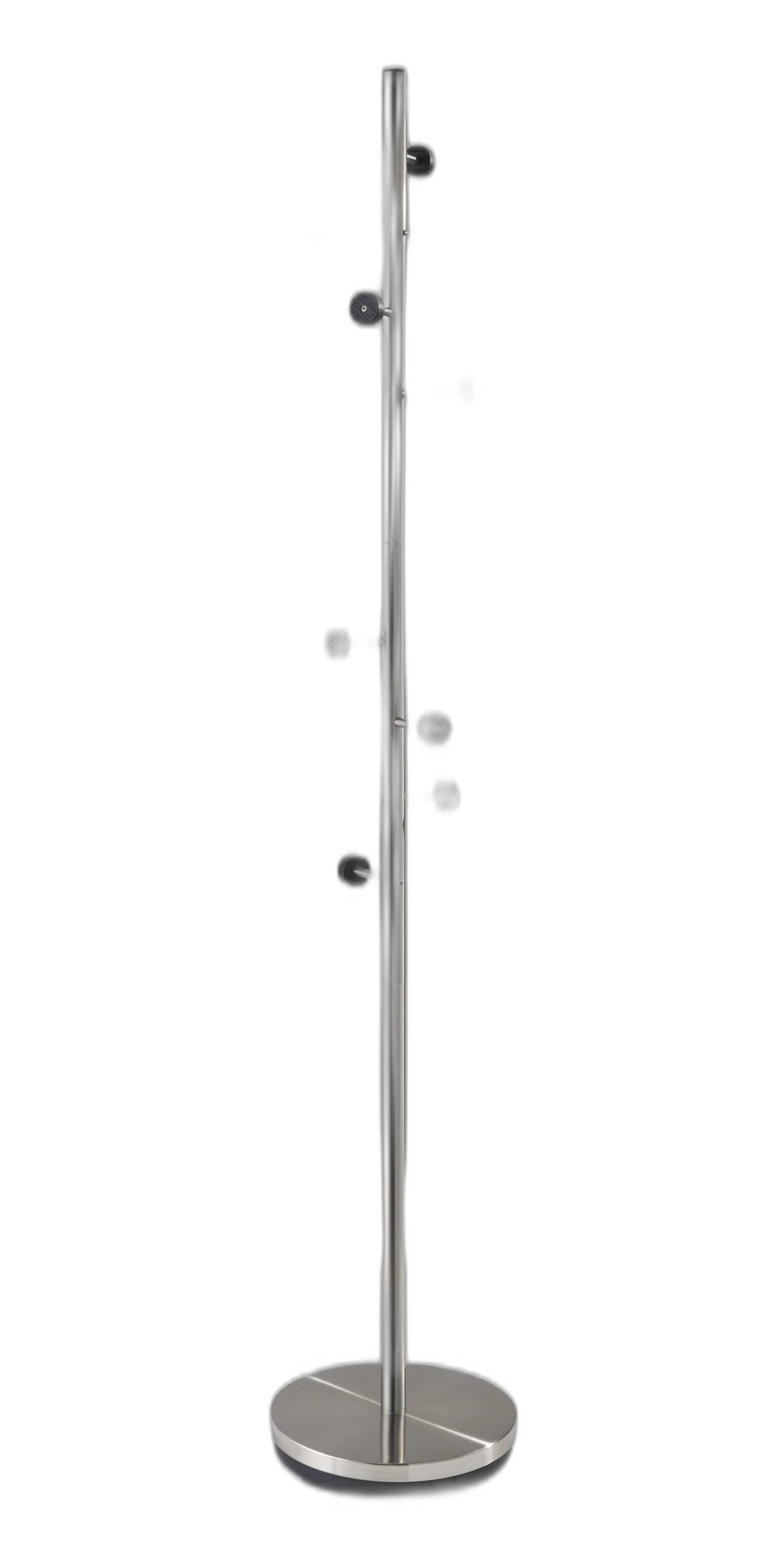 Brushed Steel Brushed Steel Coat Rack By Homeroots - 372942 - Image 5