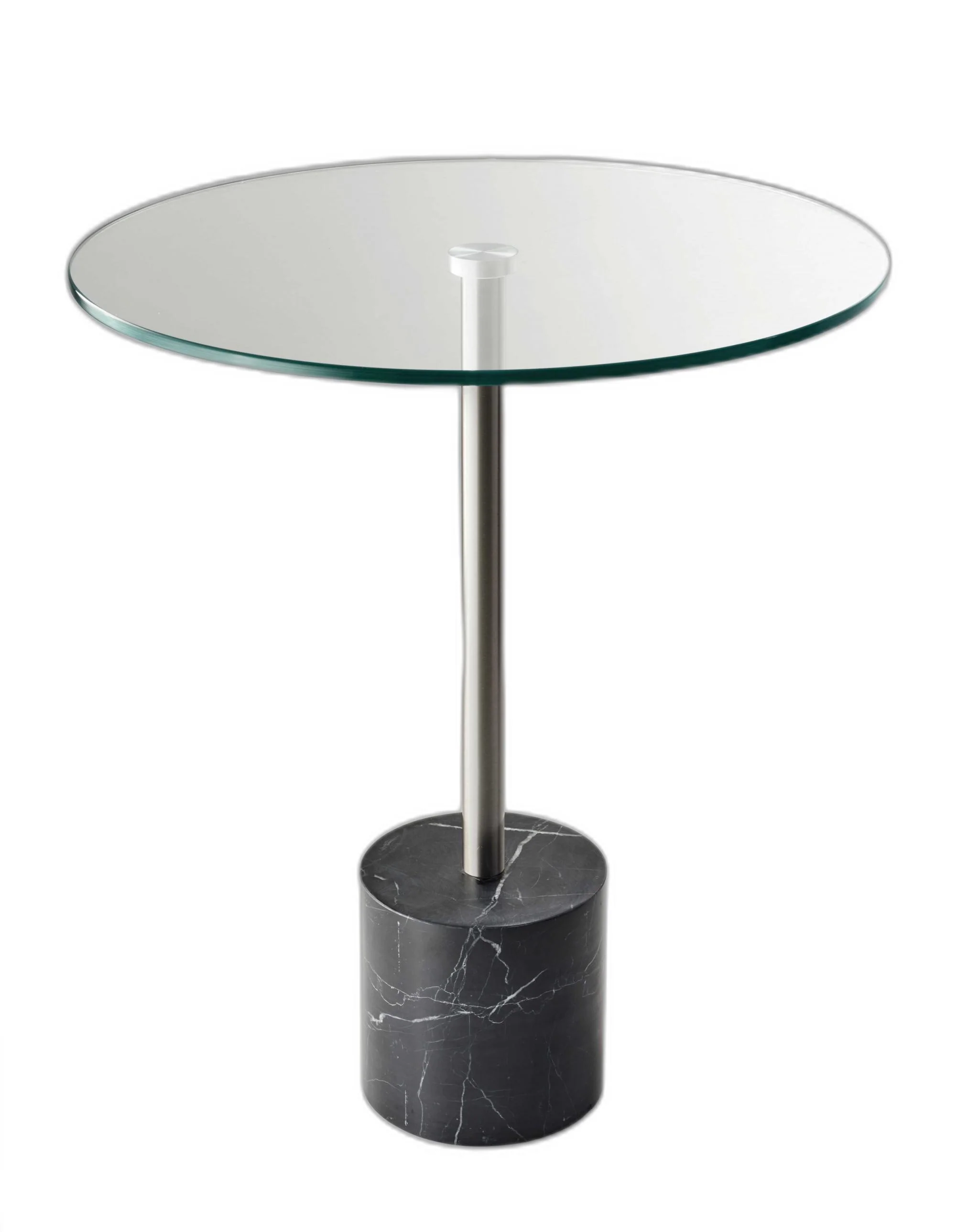 Brushed Steel End Table By Homeroots - Image 2