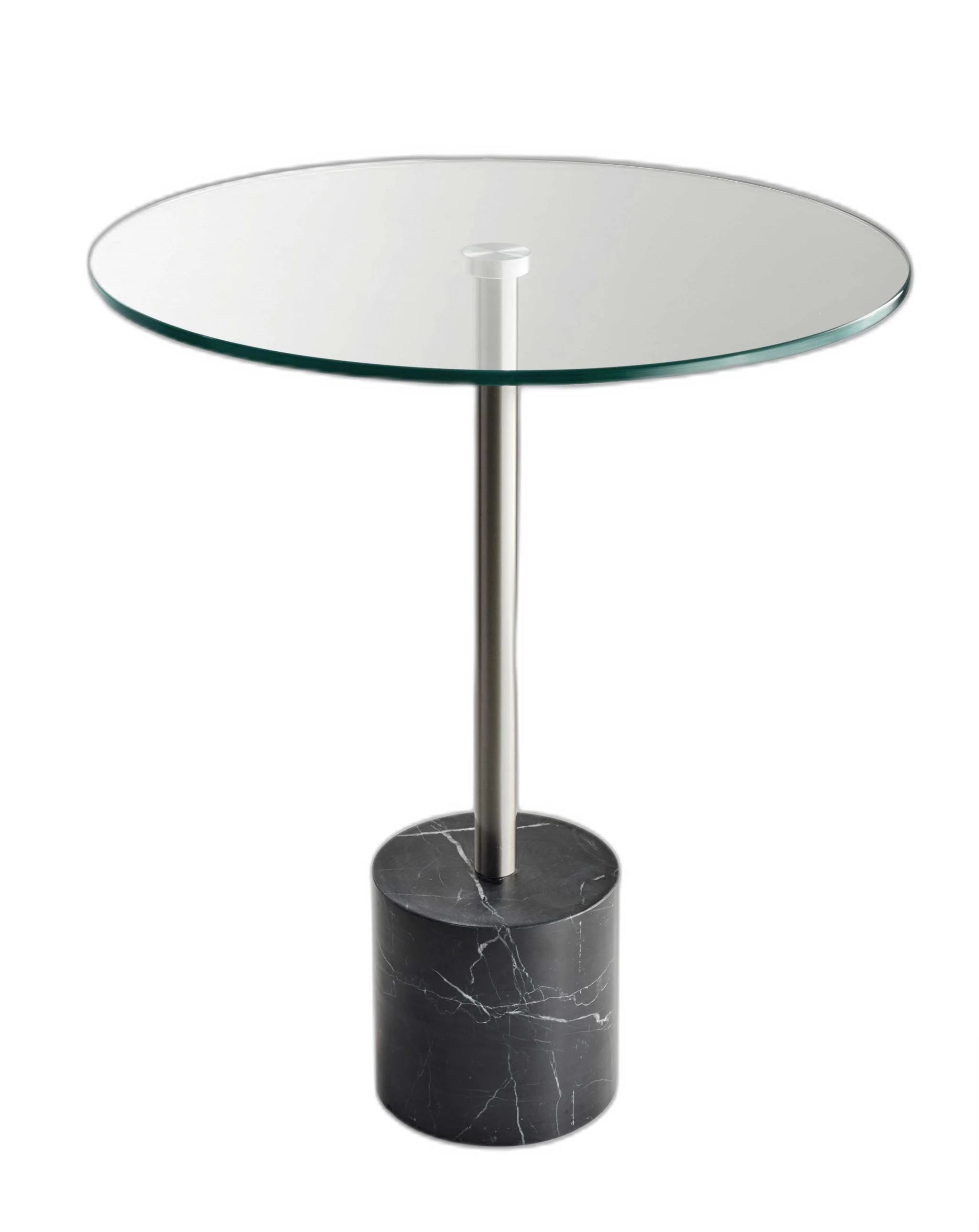 Brushed Steel End Table By Homeroots - Image 3
