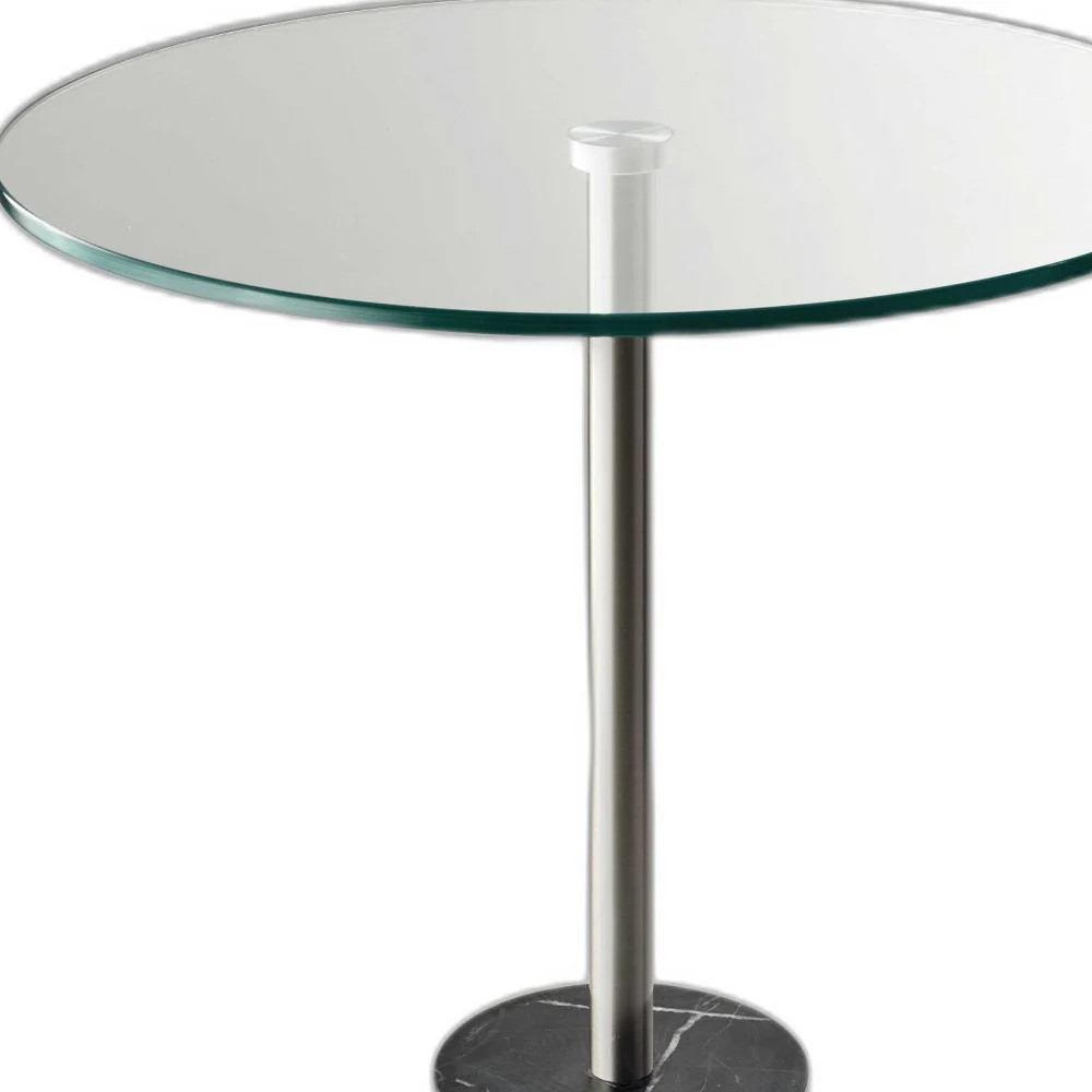 Brushed Steel End Table By Homeroots - Image 4