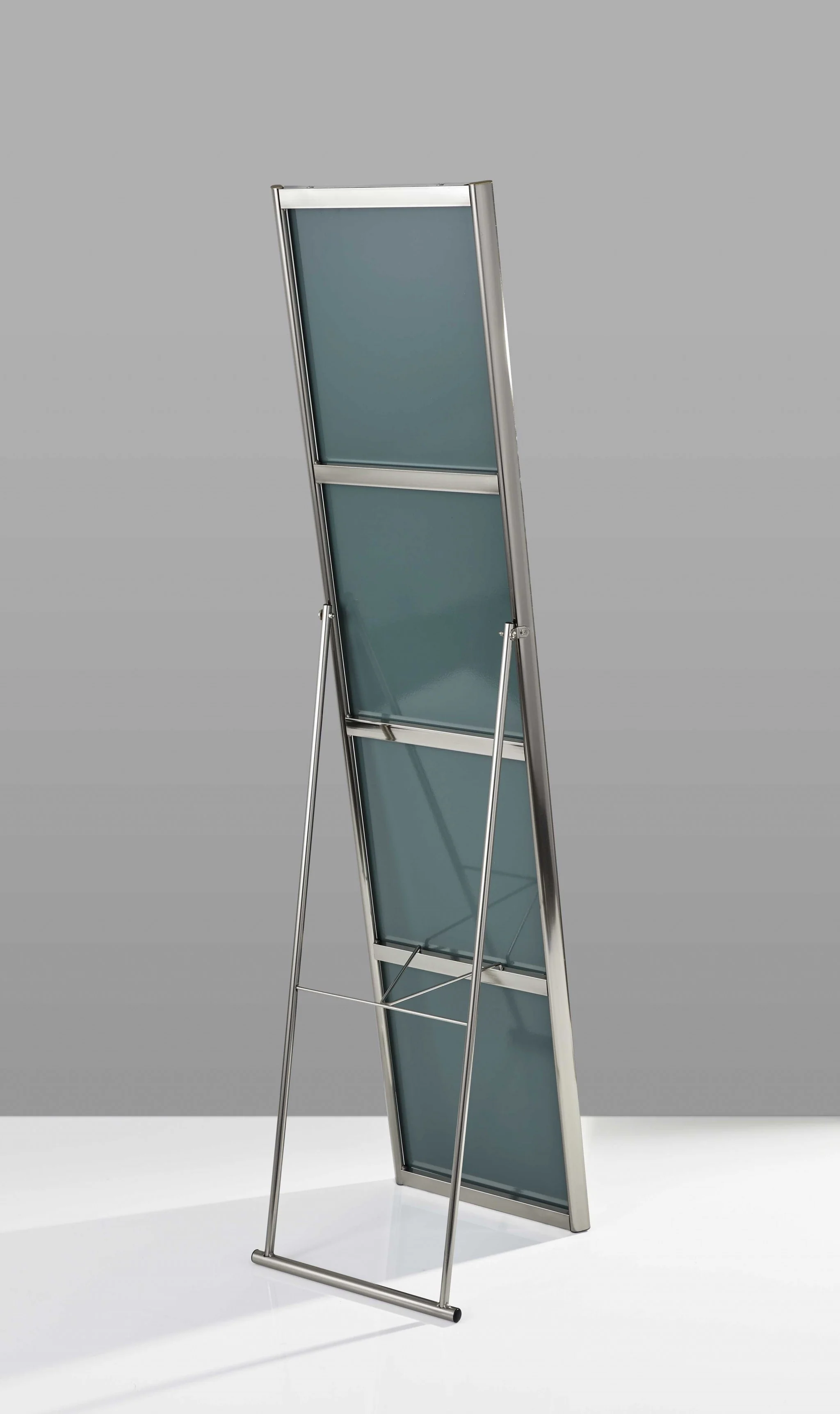 Brushed steel Floor Mirror By Homeroots - Image 2