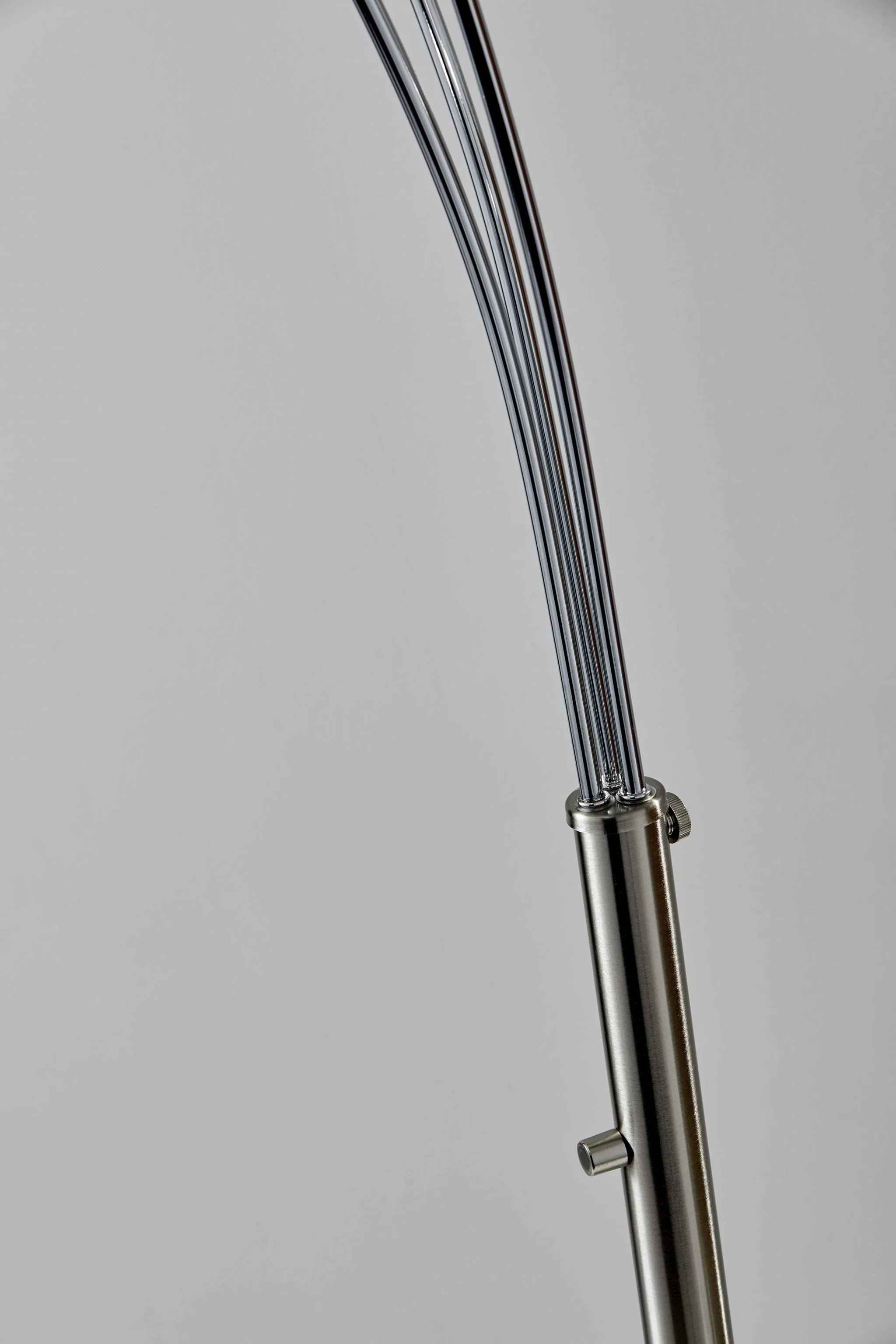 Brushed steel Metal Arc Lamp By Homeroots - Image 3