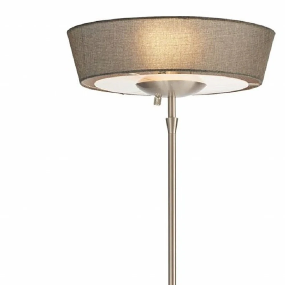 Brushed steel Metal W Torchiere By Homeroots - 372753 - Image 3