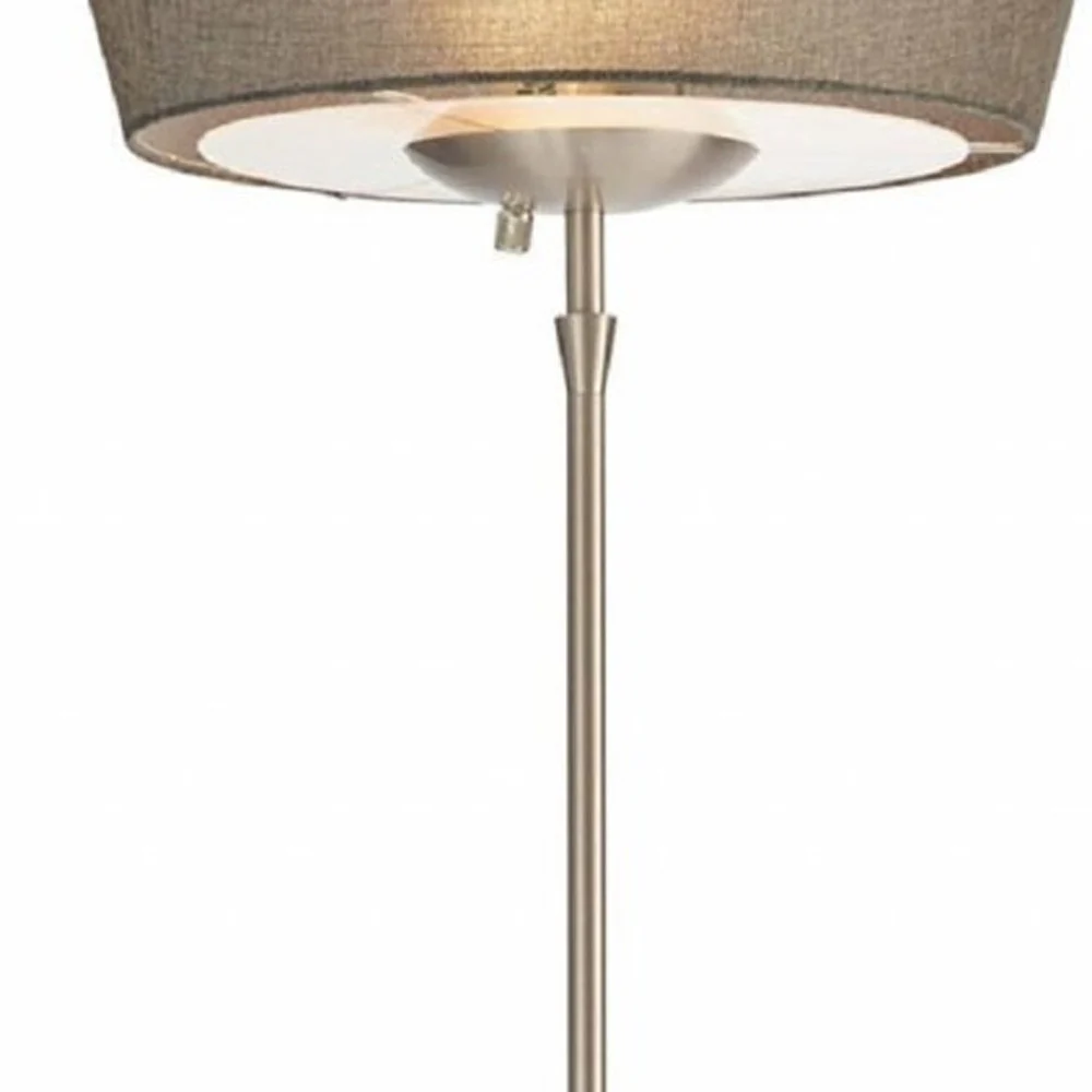Brushed steel Metal W Torchiere By Homeroots - 372753 - Image 4