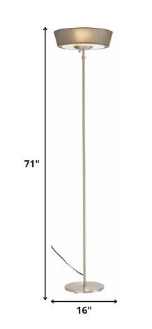 Brushed steel Metal W Torchiere By Homeroots - 372753 - Image 5