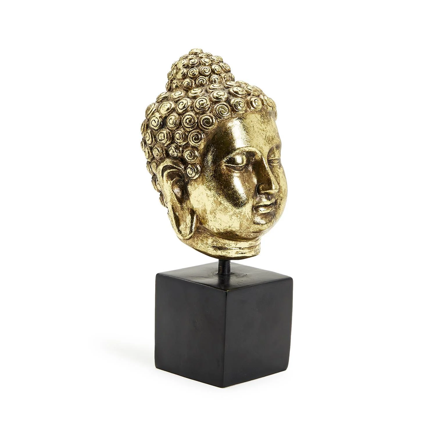 Buddha Head On Black Pedestal Stand By Tozai Home - Image 2