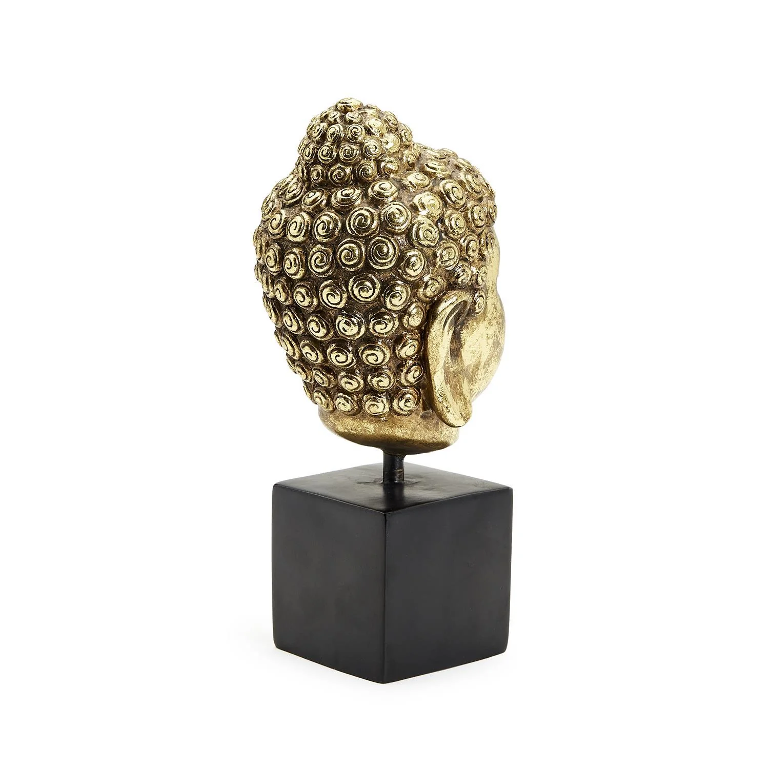 Buddha Head On Black Pedestal Stand By Tozai Home - Image 3