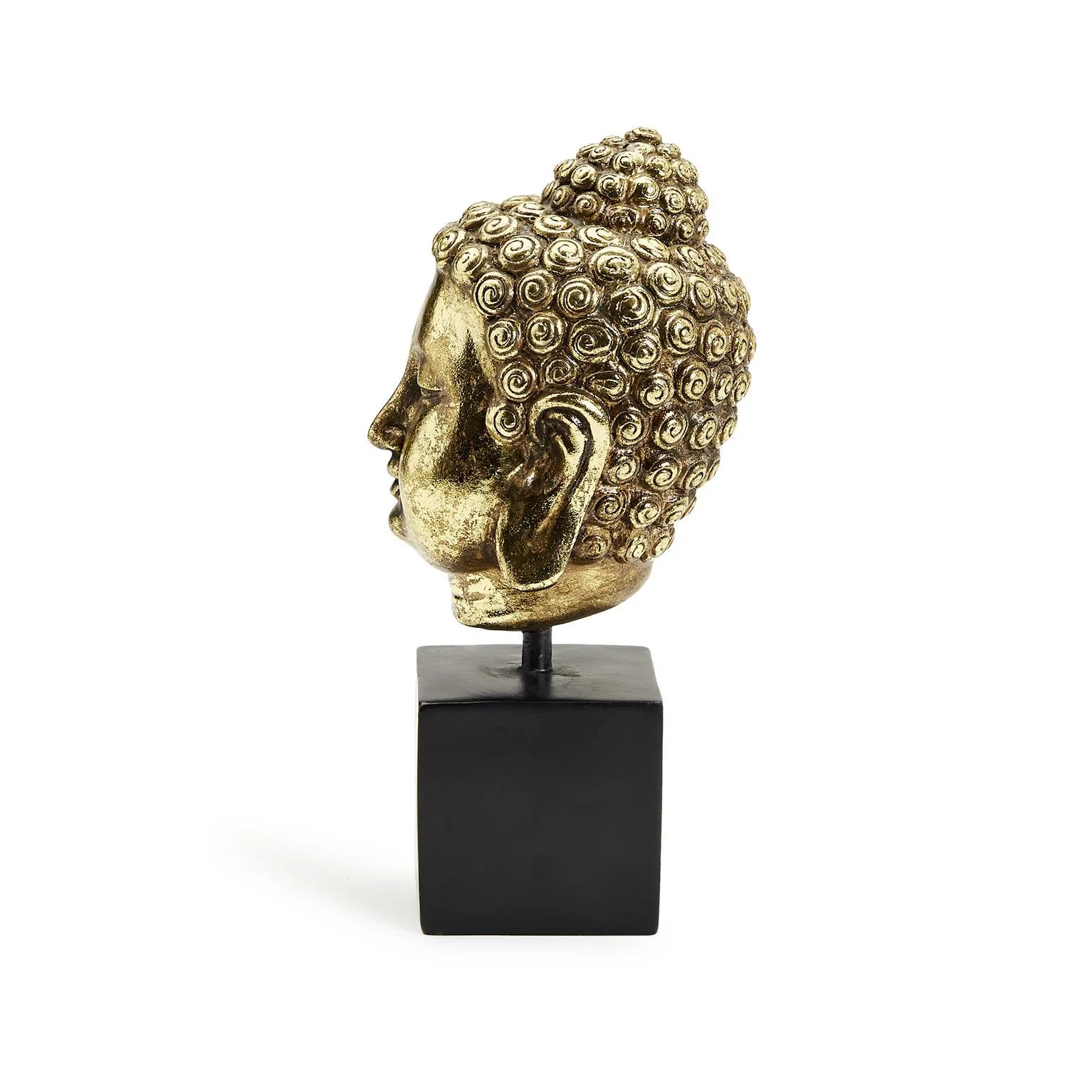Buddha Head On Black Pedestal Stand By Tozai Home - Image 5