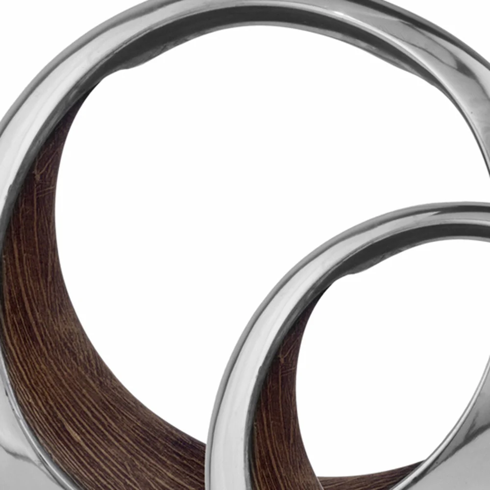 Buffed And Brown Bronze Two Tone Ring Threads Large Bowl By Homeroots - Image 5