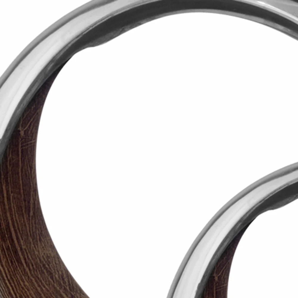 Buffed And Brown Bronze Two Tone Ring Threads Large Bowl By Homeroots - Image 6