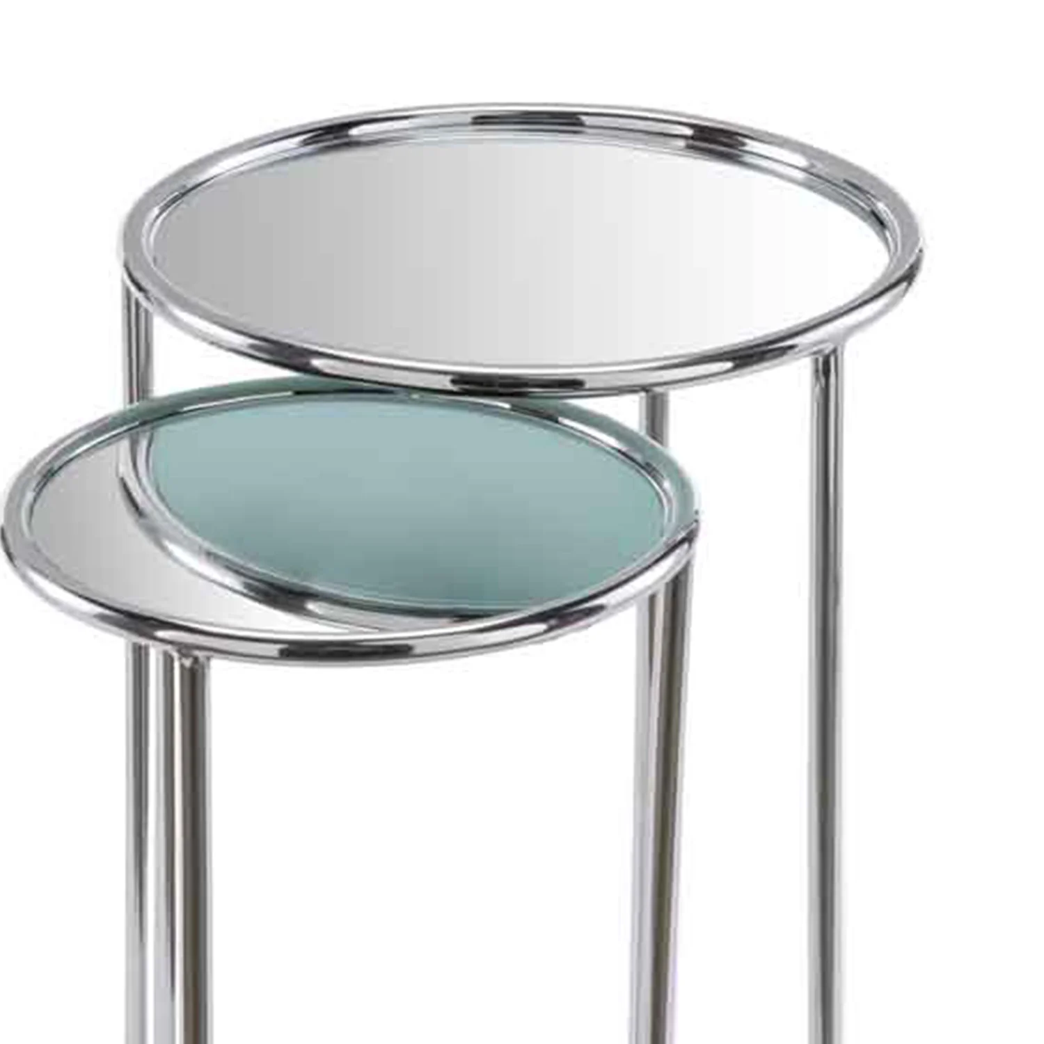 Buffed Nested Mirror Tables Set of 2 By Homeroots - Image 3