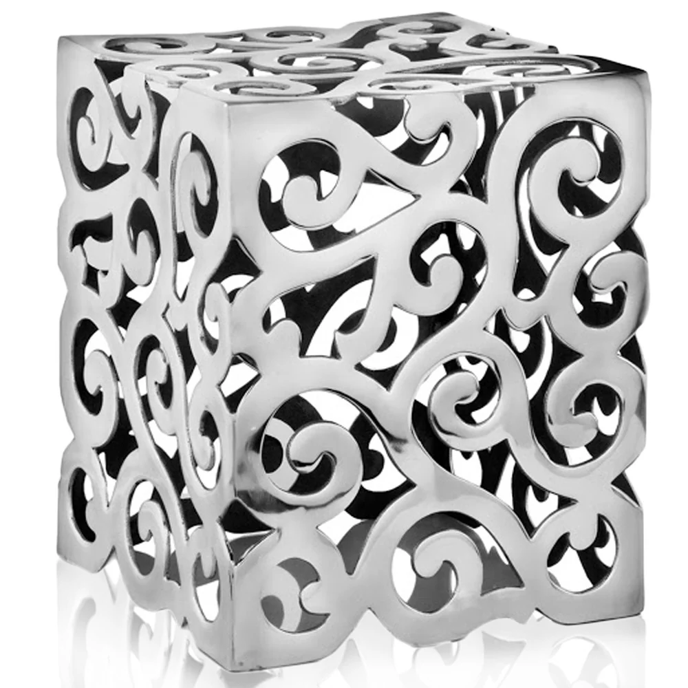 Buffed Paisley Square Stool By Homeroots - Image 2