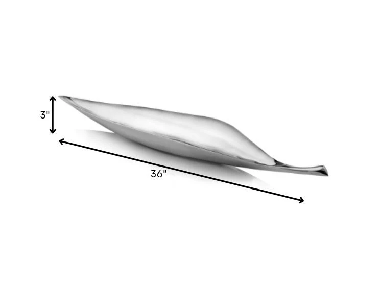 Buffed Tip Long Leaf Tray By Homeroots - Image 3