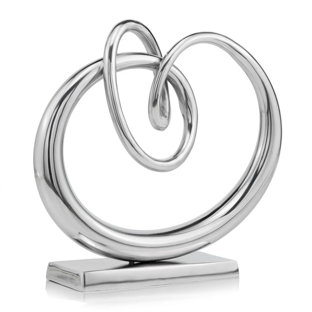 Buffed Twisted Knot Sculpture By Homeroots - Image 2