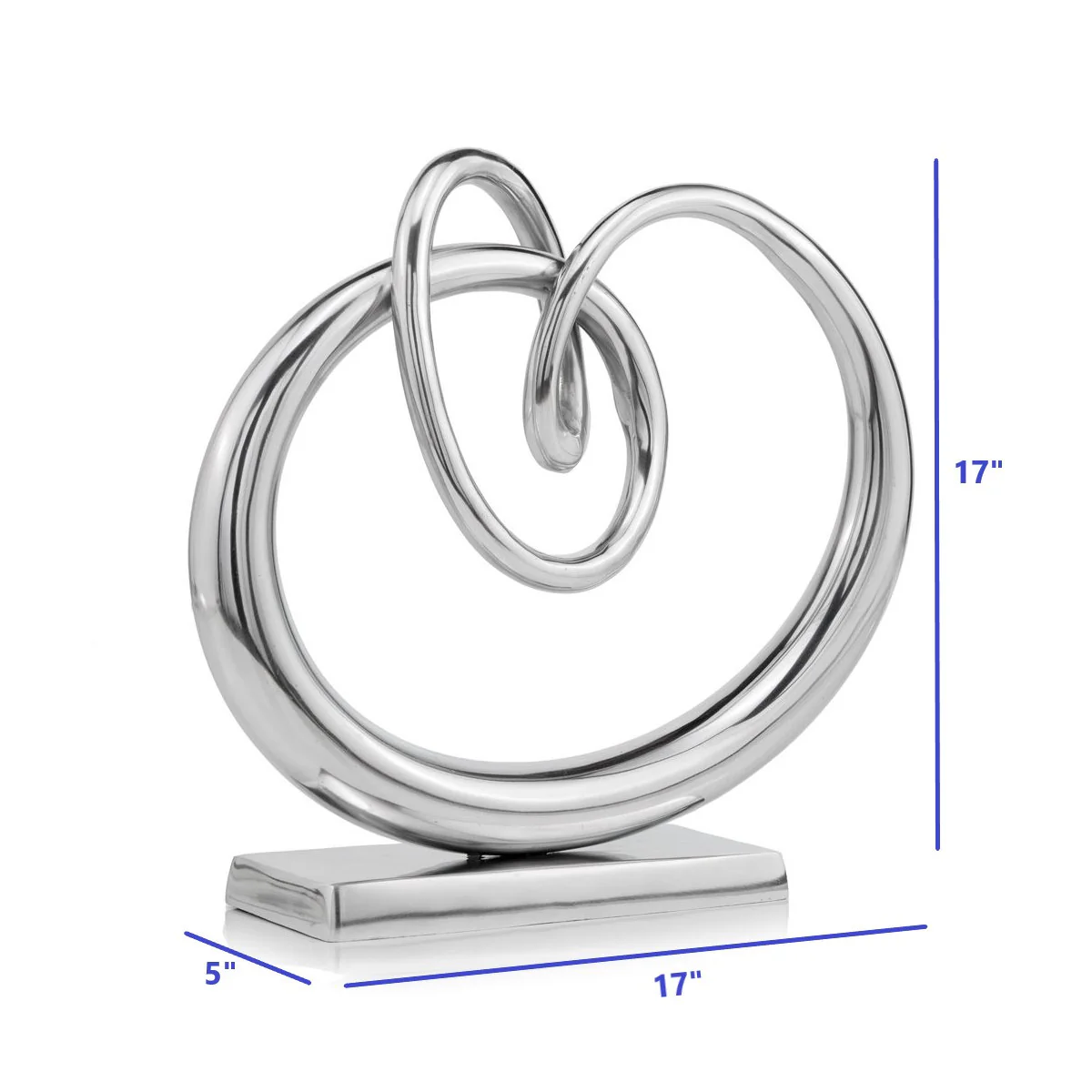 Buffed Twisted Knot Sculpture By Homeroots - Image 4