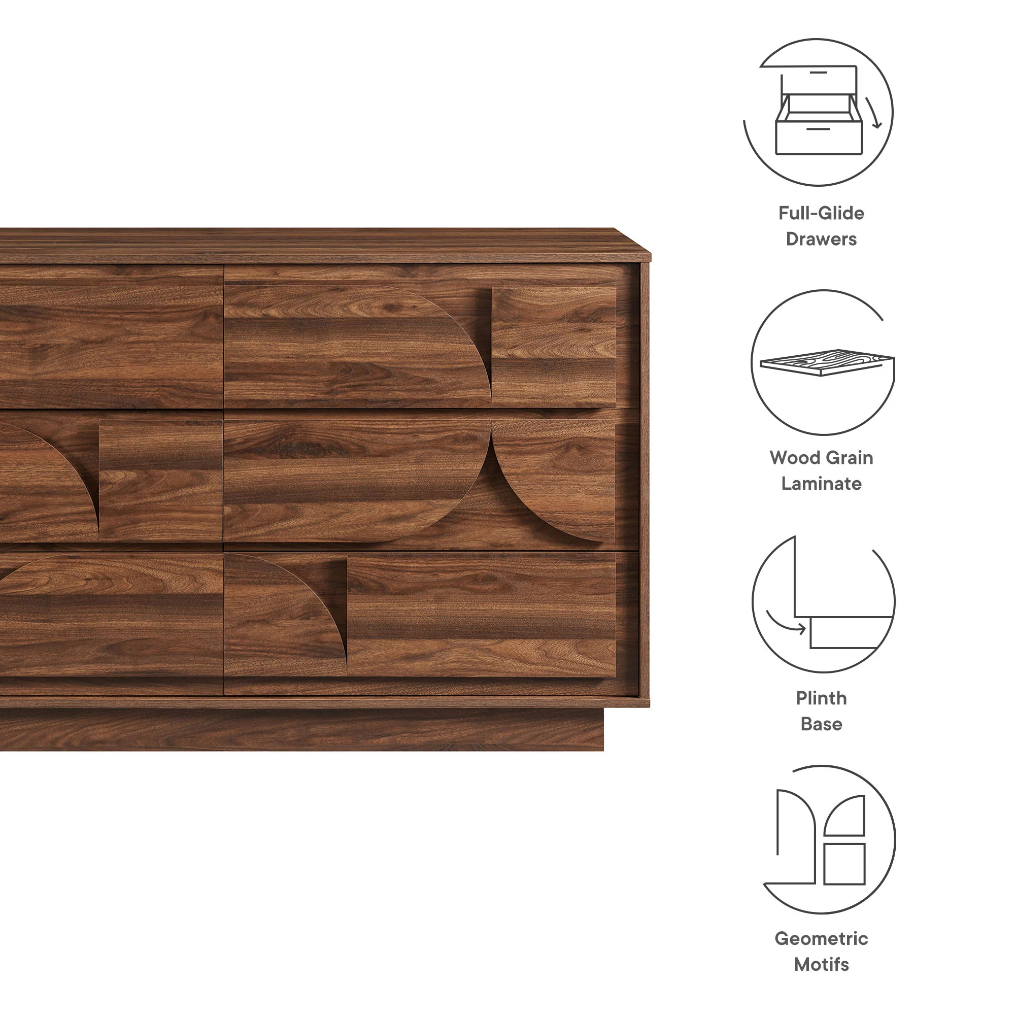 Bulwark 6-Drawer Dresser by Modway - Image 9