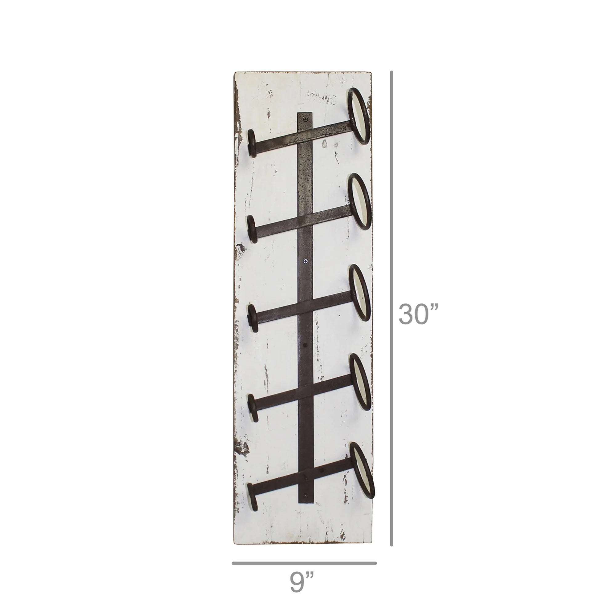 Bungalow Wine Rack, Wood & Iron Set Of 2 By HomArt - Image 3