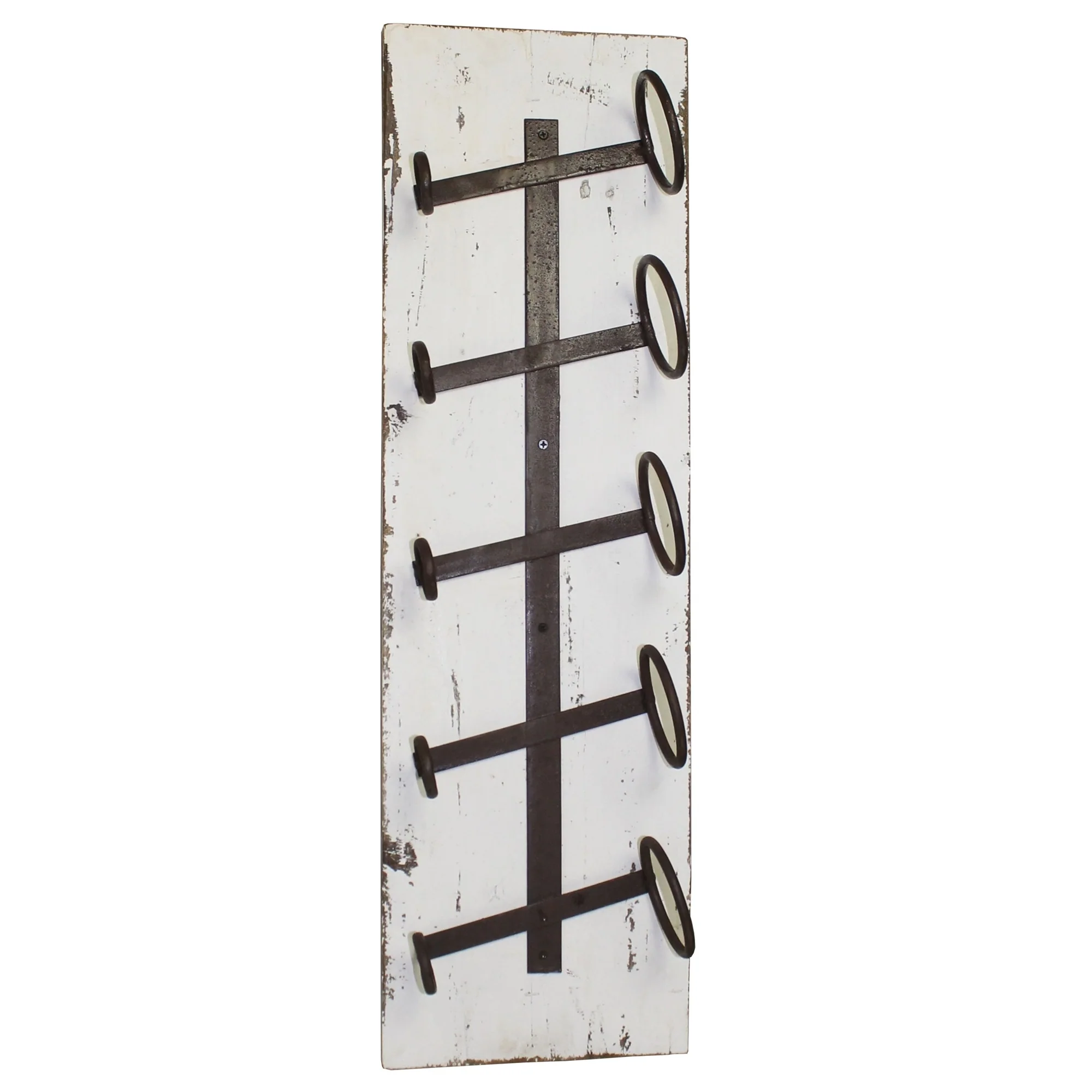 Bungalow Wine Rack, Wood & Iron Set Of 2 By HomArt - Image 4