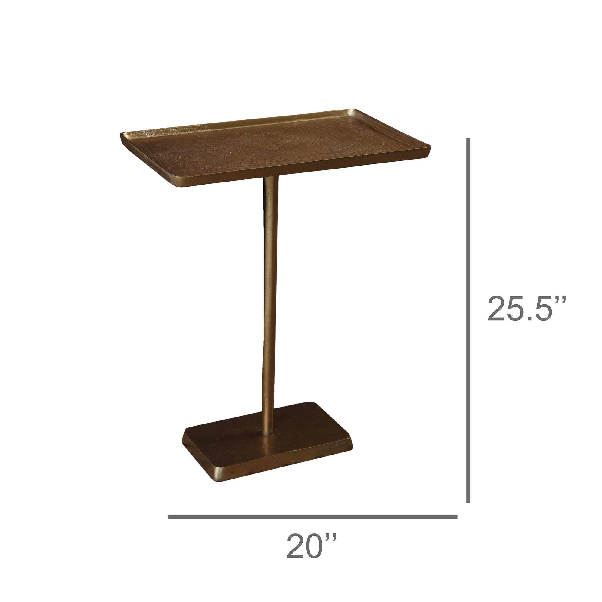 Buren Side Table, Brass By HomArt - Image 4