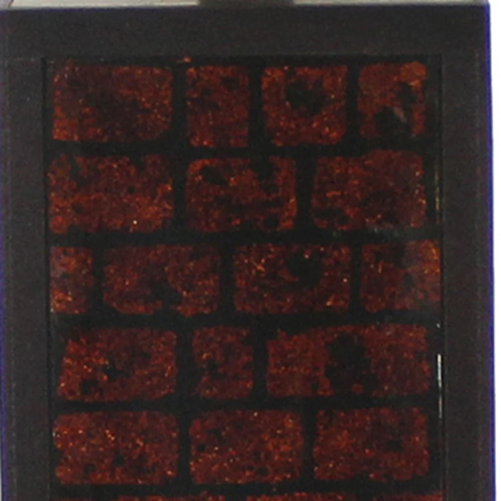 Burgundy Metal Brick Pattern - Table Lamp By Homeroots - Image 4