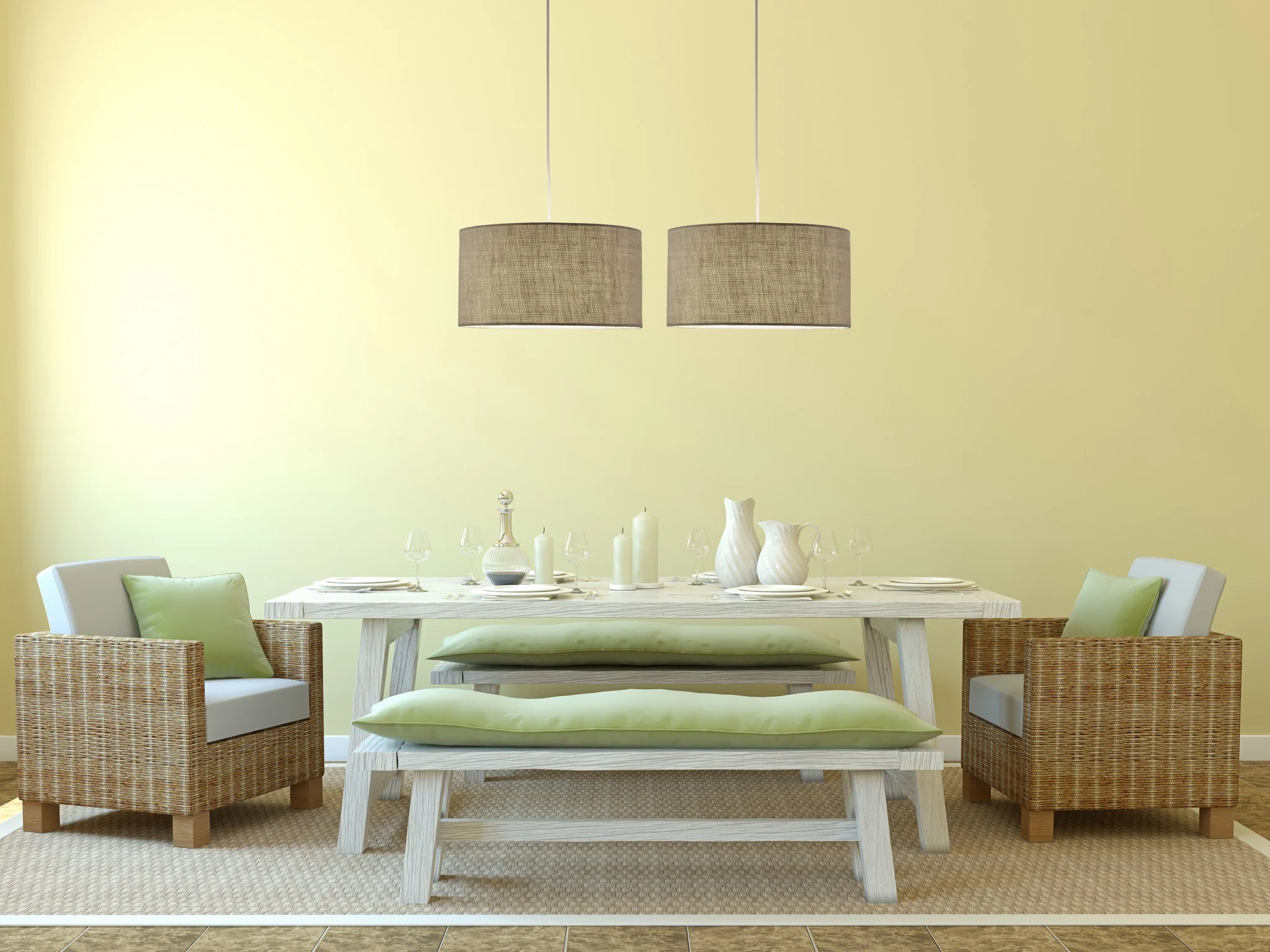 Burlap Fabric Light Brown Electric Drum Pendant Lamp By Homeroots - Image 4
