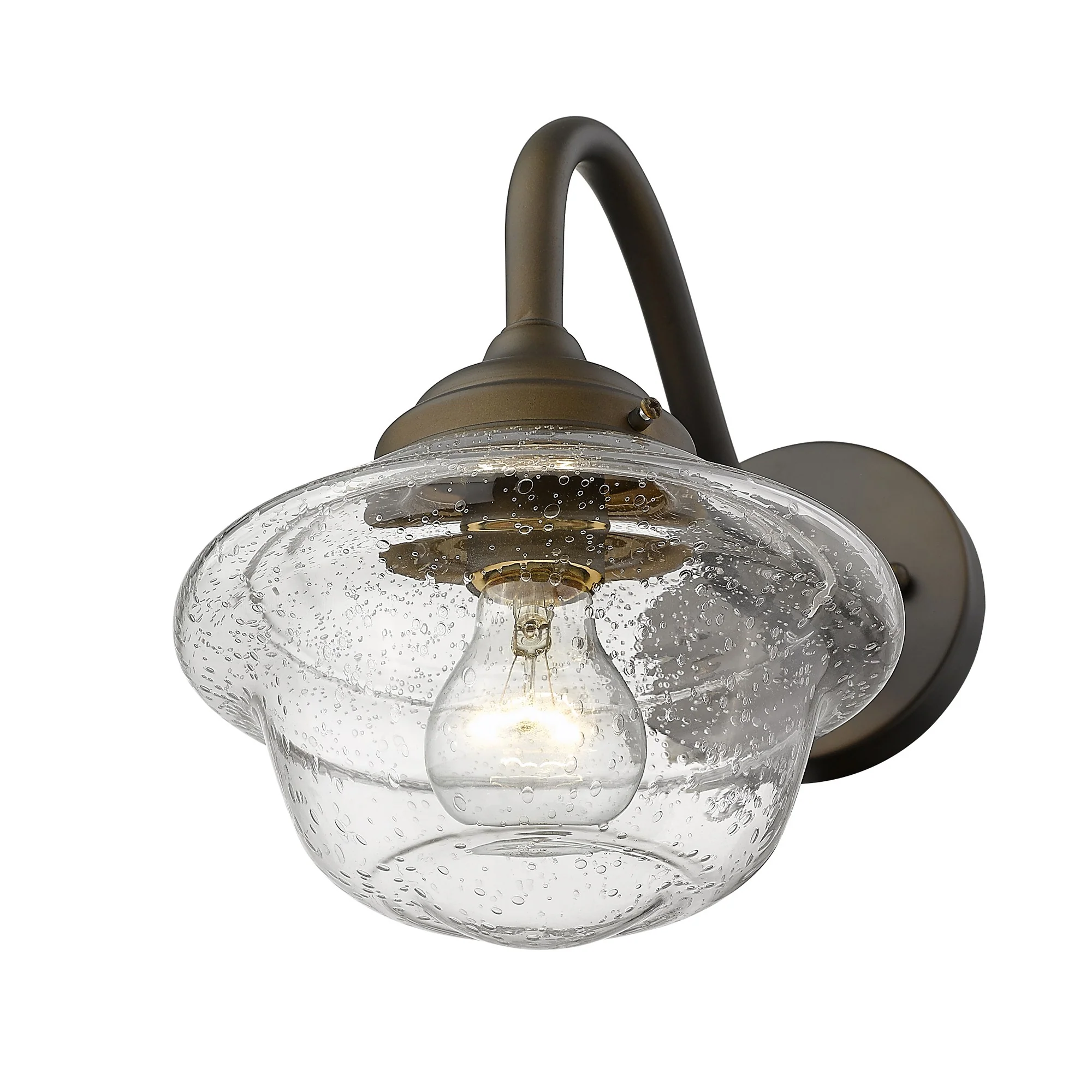 Burnished Bronze Vintage Schoolhouse Outdoor Wall Light By Homeroots - Image 5