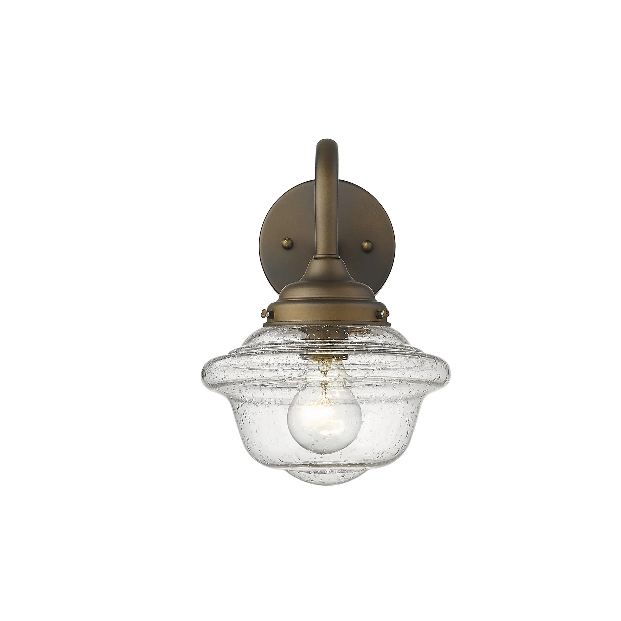 Burnished Bronze Vintage Schoolhouse Outdoor Wall Light By Homeroots - Image 6