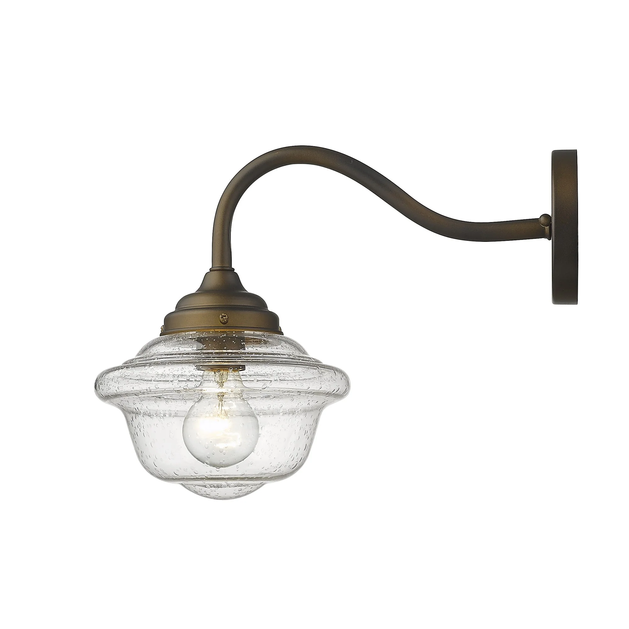 Burnished Bronze Vintage Schoolhouse Outdoor Wall Light By Homeroots - Image 7