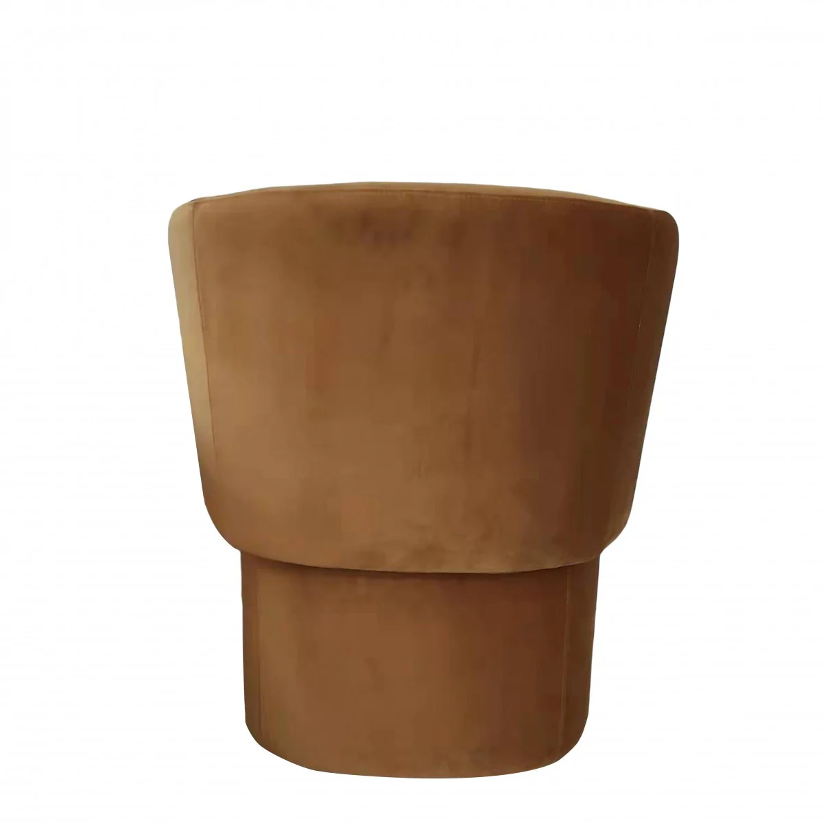 Burnt Umber Upholstered Velvet Dining Arm Chair By Homeroots - Image 4