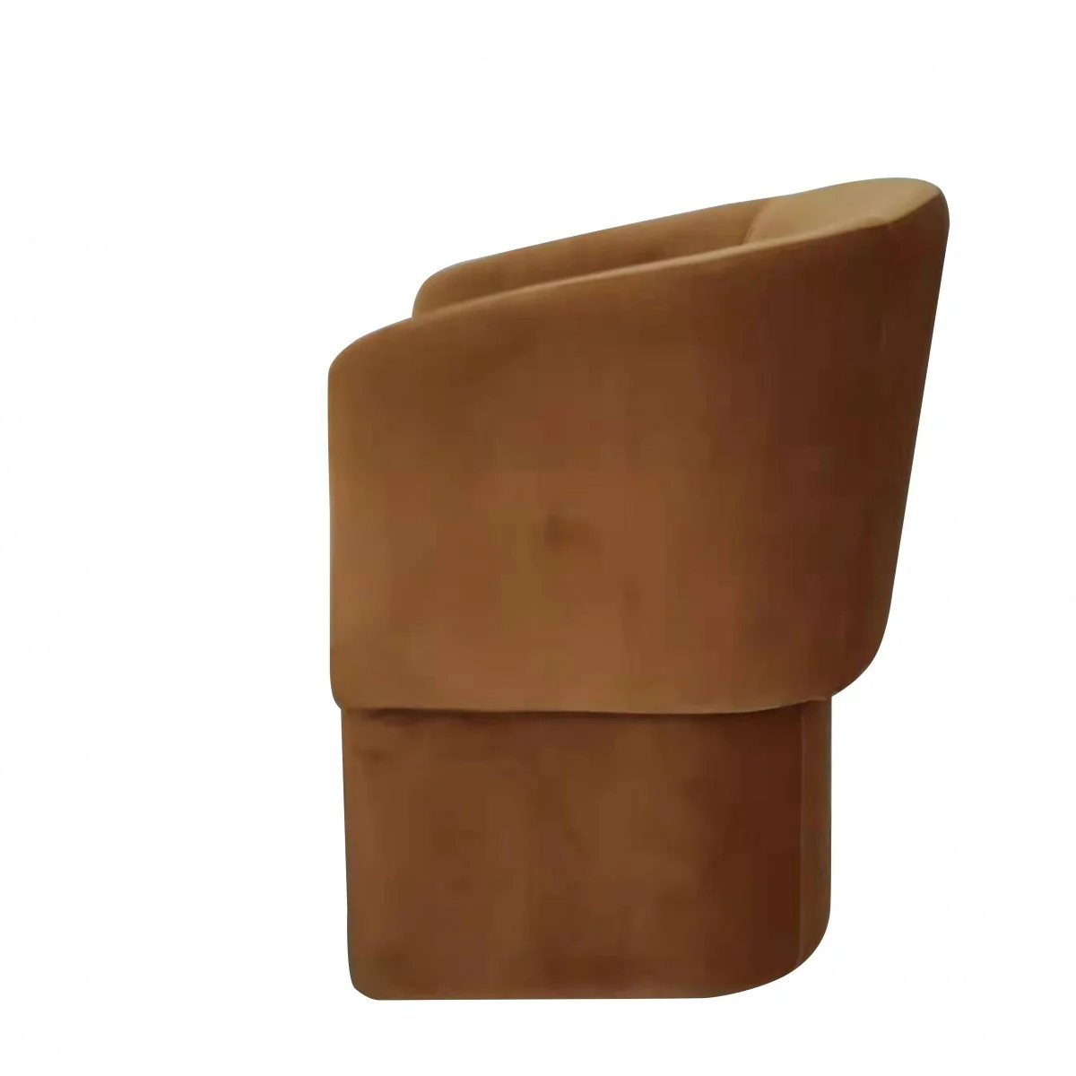Burnt Umber Upholstered Velvet Dining Arm Chair By Homeroots - Image 5