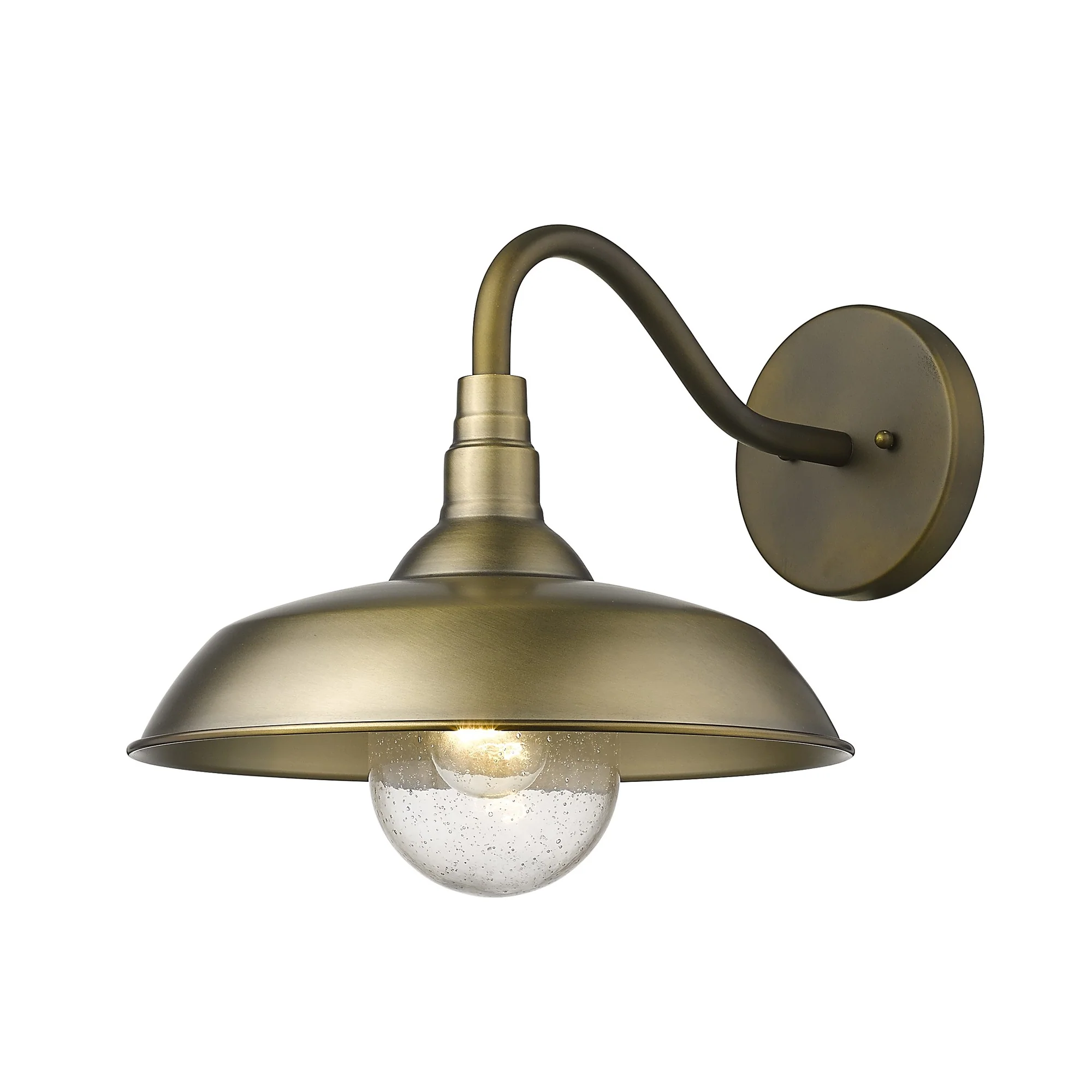 Burry 1-Light Antique Brass Wall Light By Homeroots - Image 2