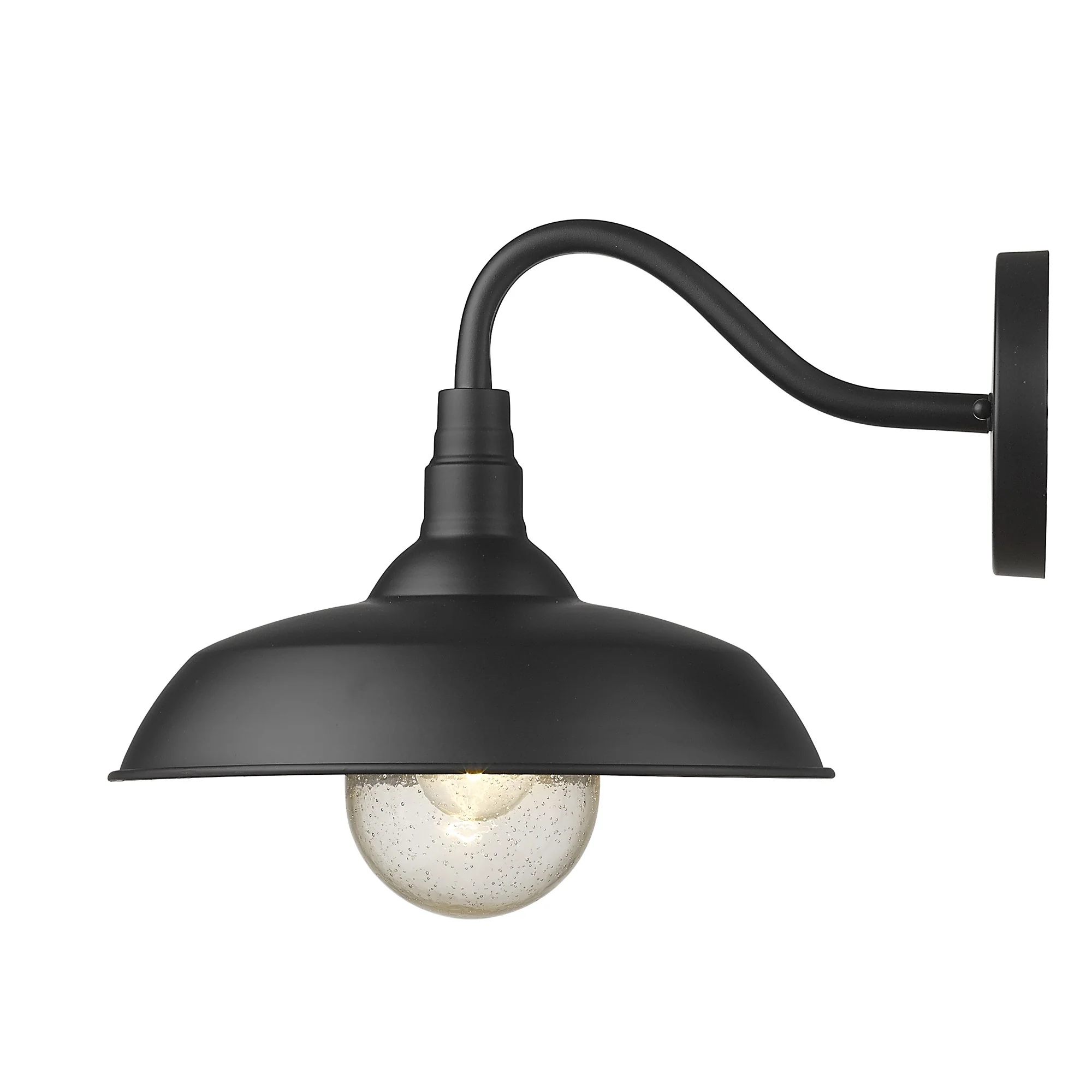 Burry 1-Light Matte Black Wall Light By Homeroots - Image 3