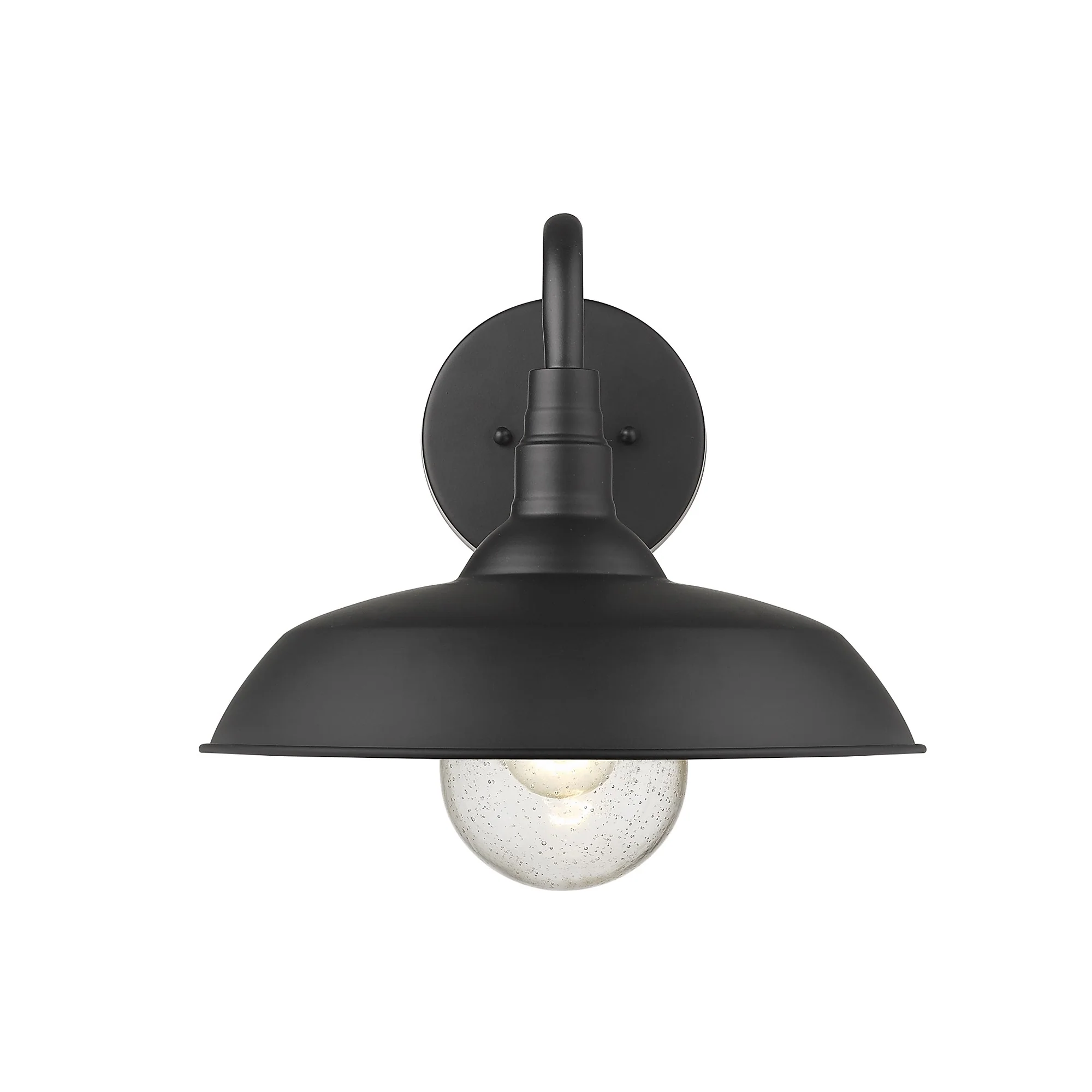 Burry 1-Light Matte Black Wall Light By Homeroots - Image 6