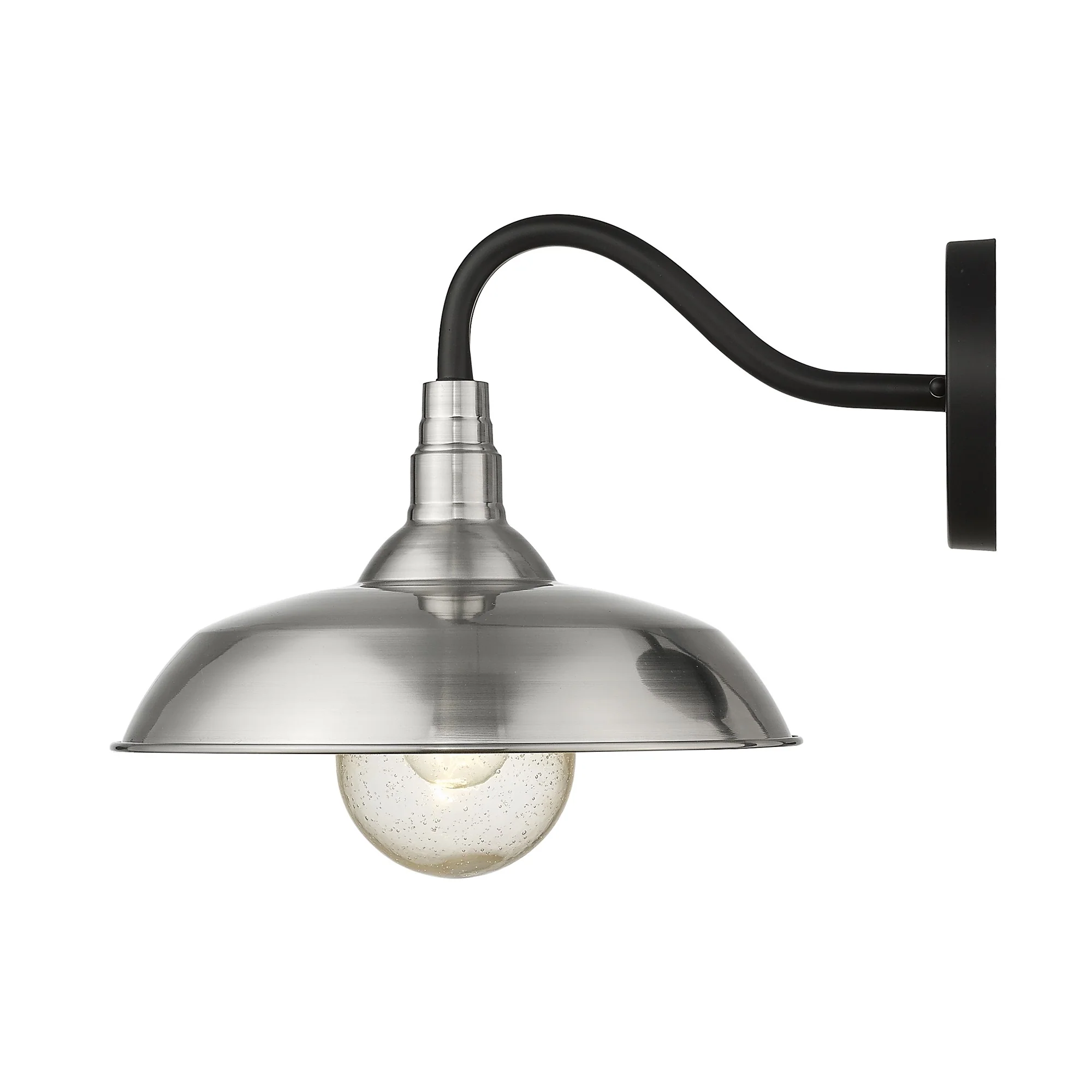 Burry 1-Light Satin Nickel Wall Light By Homeroots - Image 3