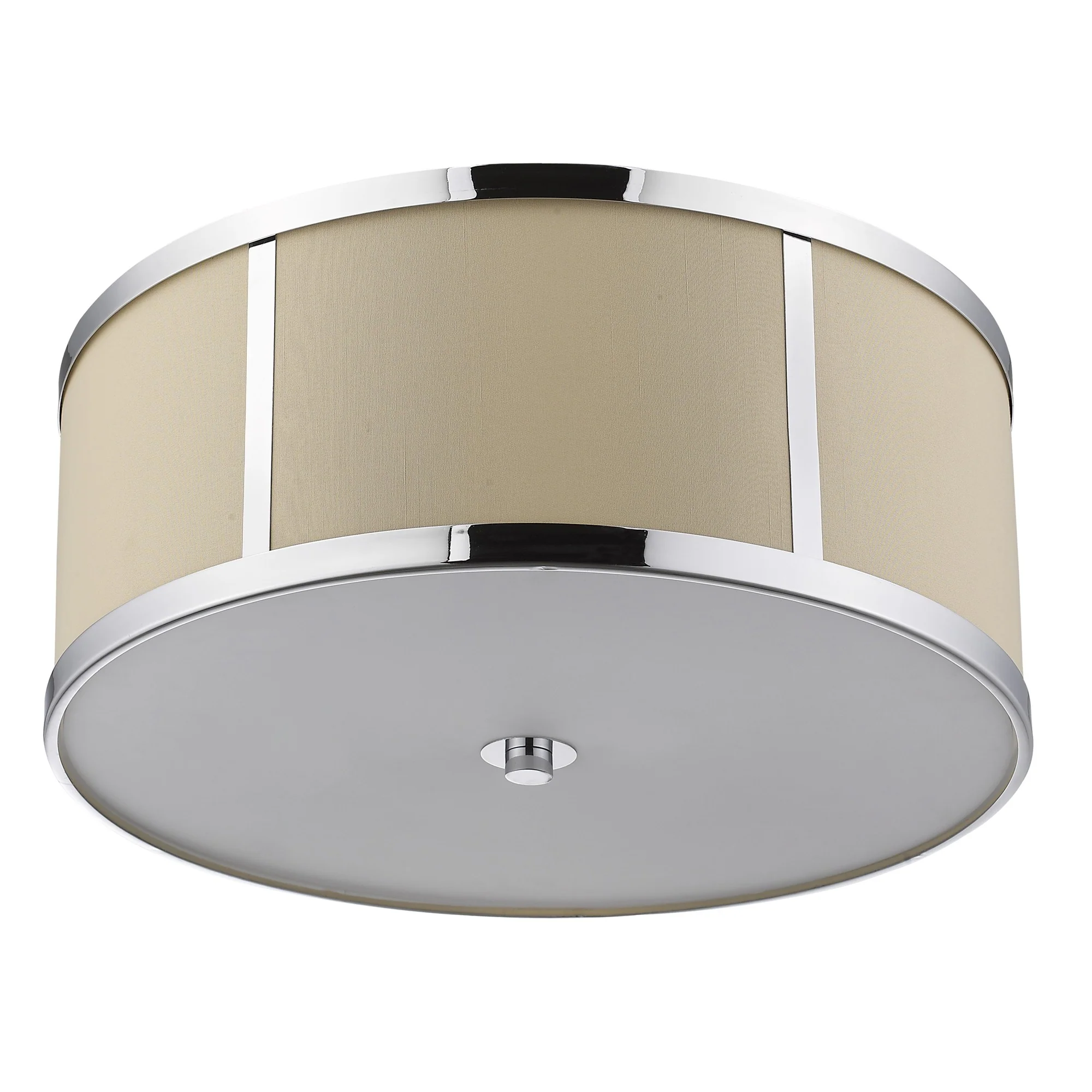 Butler 3-Light Polished Chrome Pendant With Coarse Cream Linen Shade And Opal Acrylic Diffuser By Homeroots - Image 3
