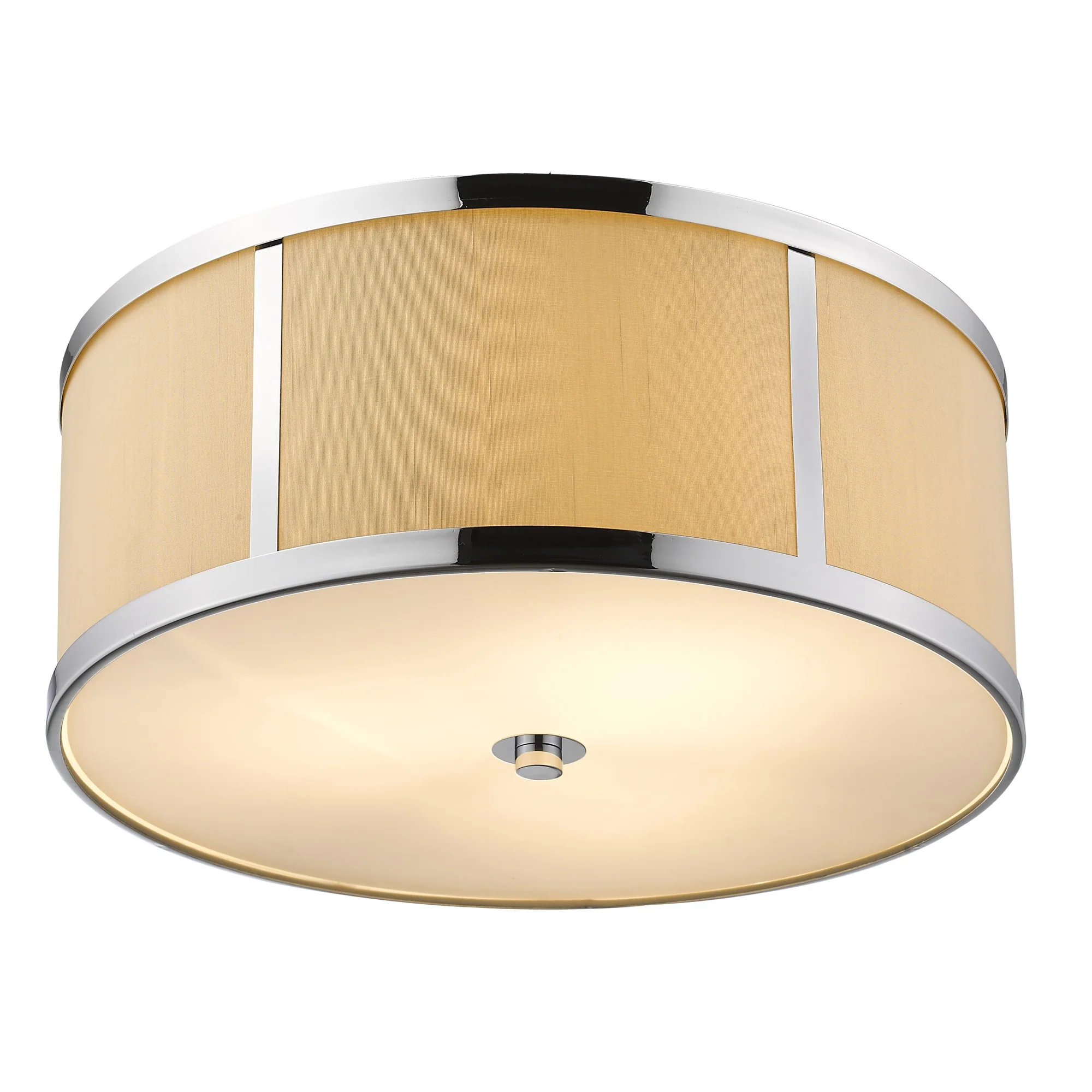 Butler 3-Light Polished Chrome Pendant With Coarse Cream Linen Shade And Opal Acrylic Diffuser By Homeroots - Image 4