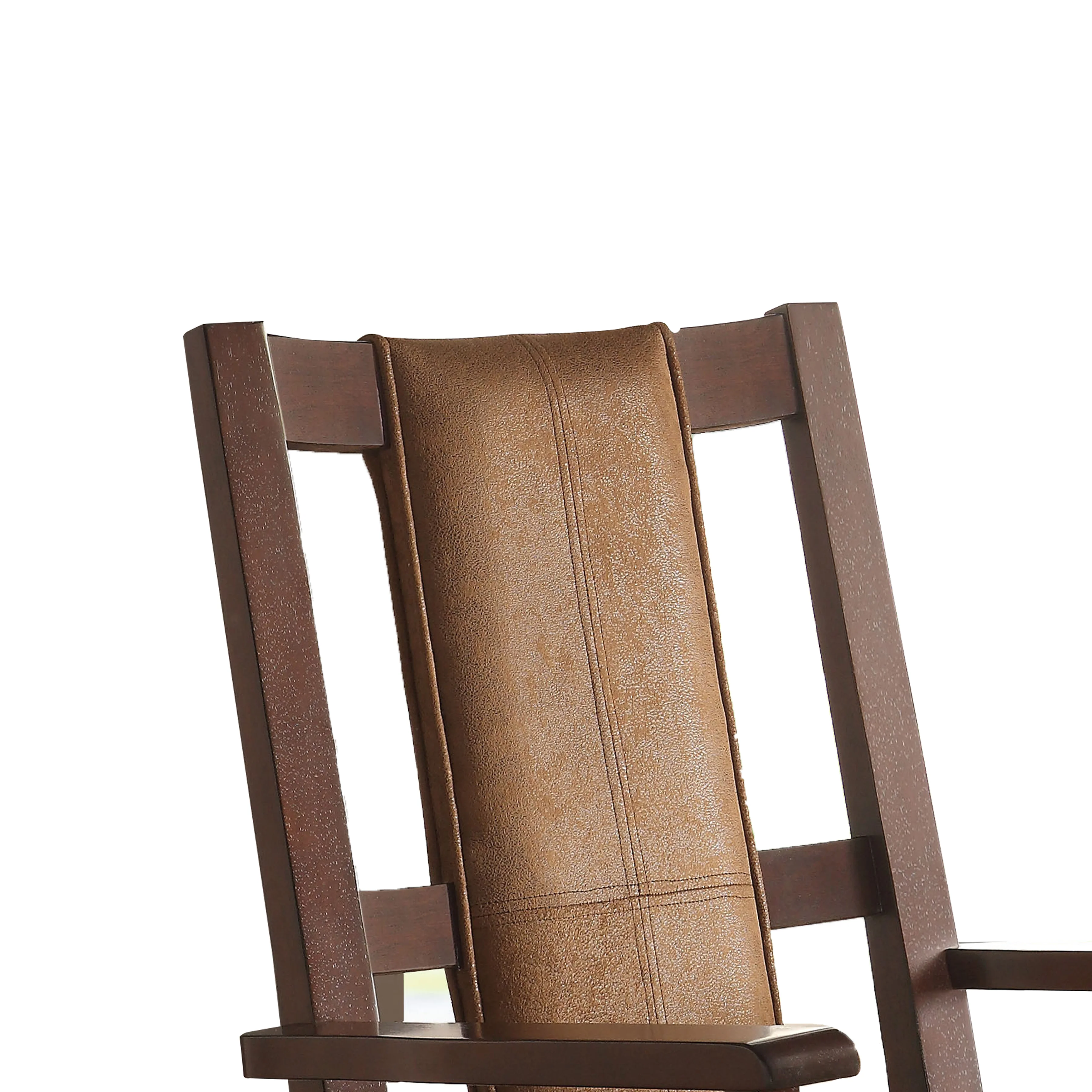 Butsea Wooden Rocking Chair, Brown By Benzara - Image 2