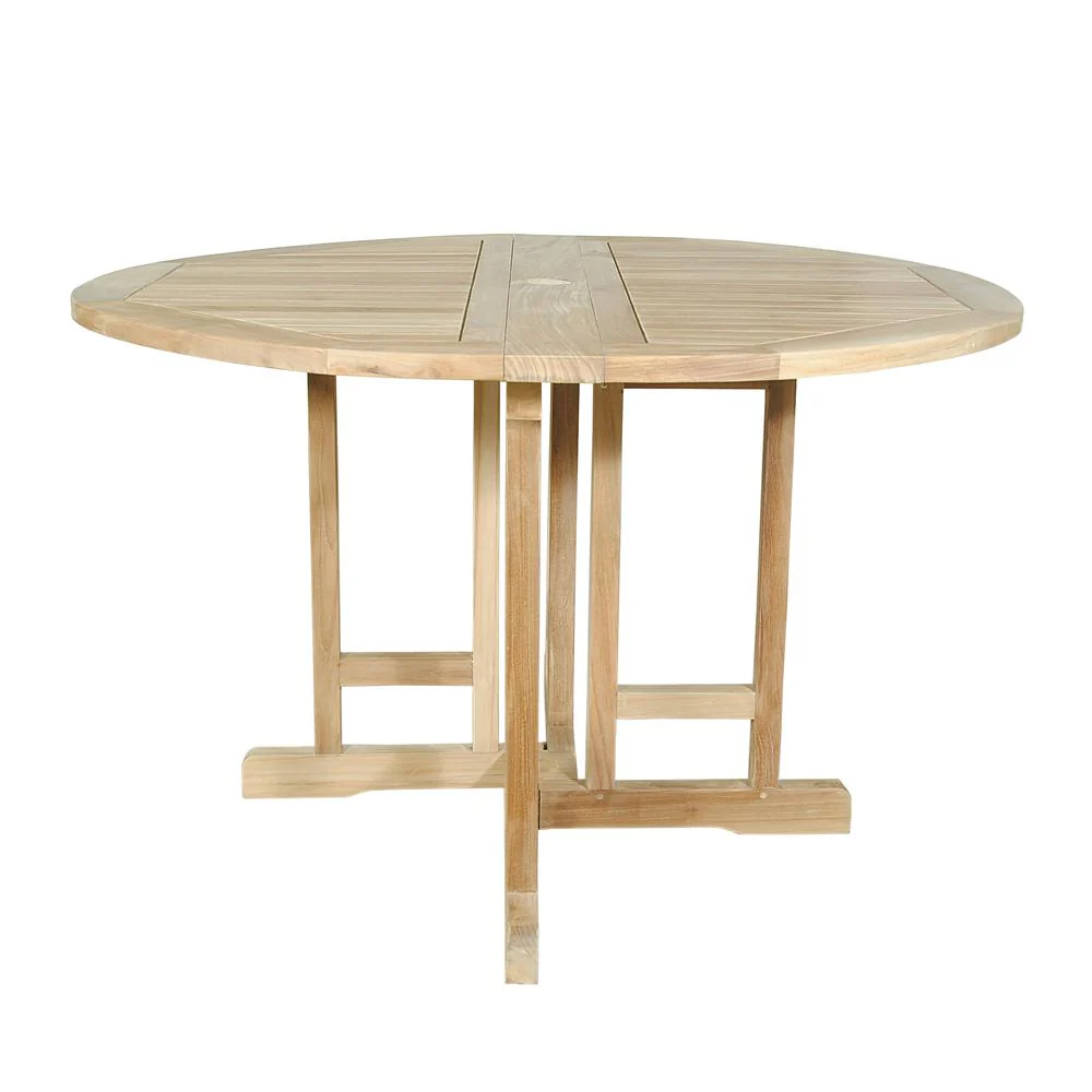 Butterfly 47" Round Folding Table By Anderson Teak - Image 2