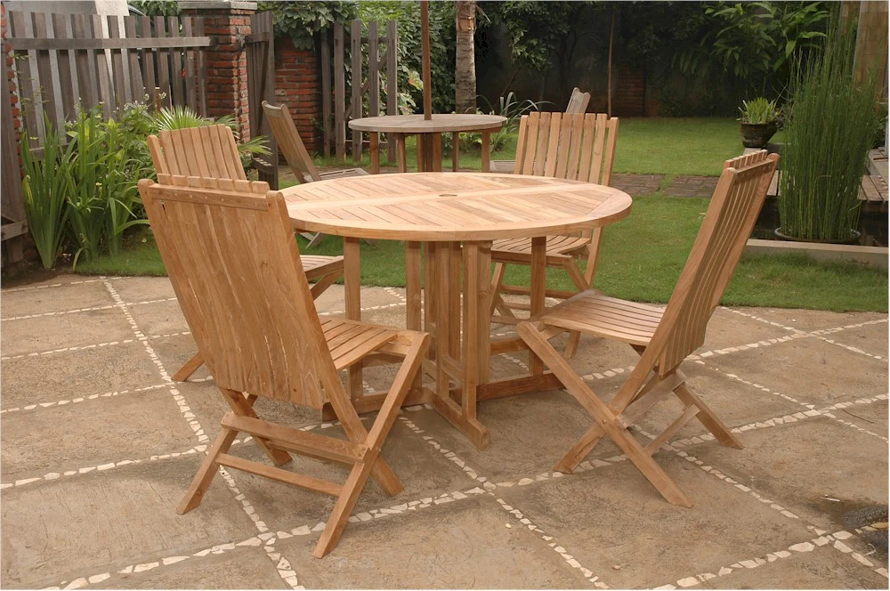 Butterfly Comfort 5-Pieces Dining Table Set By Anderson Teak - Image 2